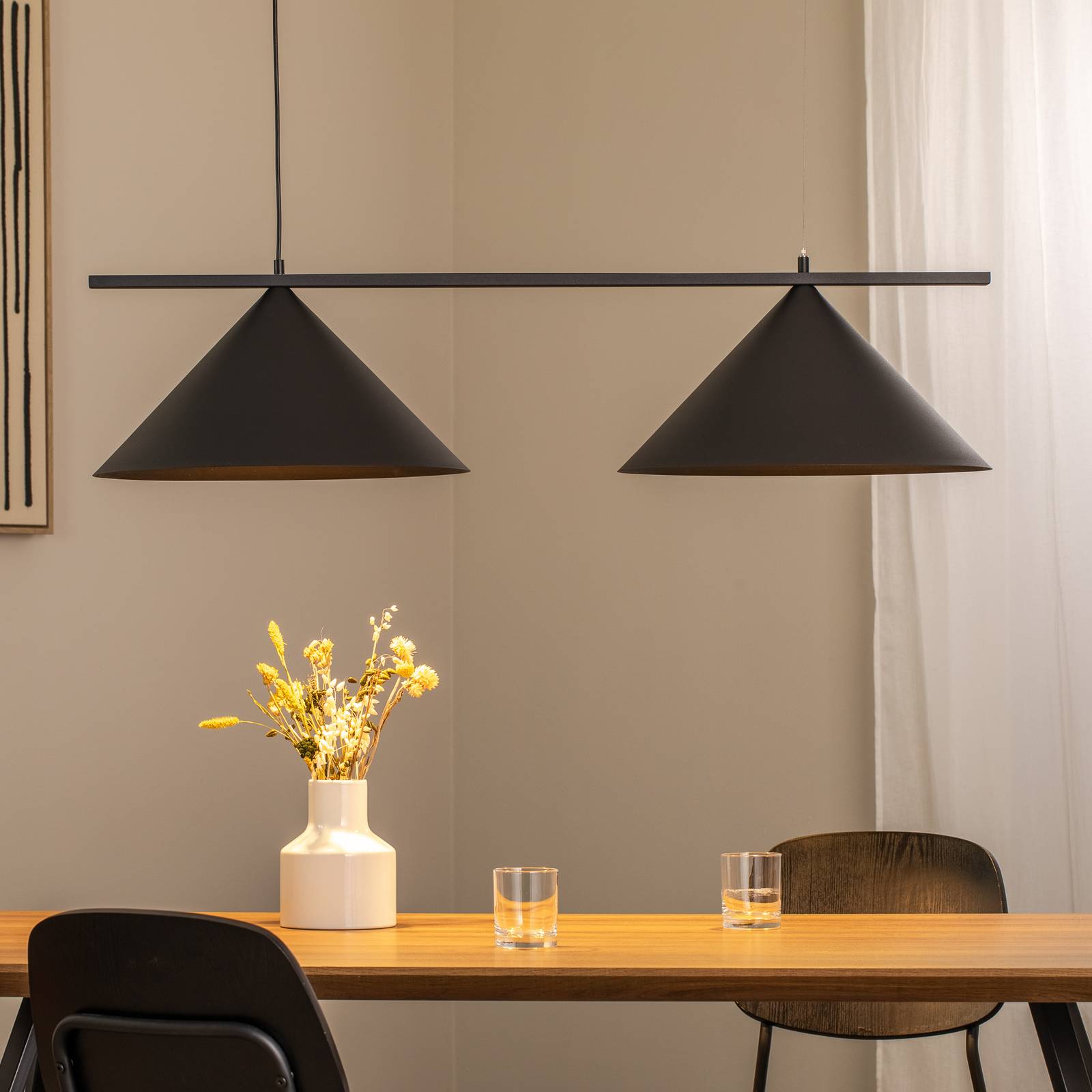 Hängeleuchte Capital, schwarz, 2-flammig, Ø 46 cm, GX53 günstig online kaufen
