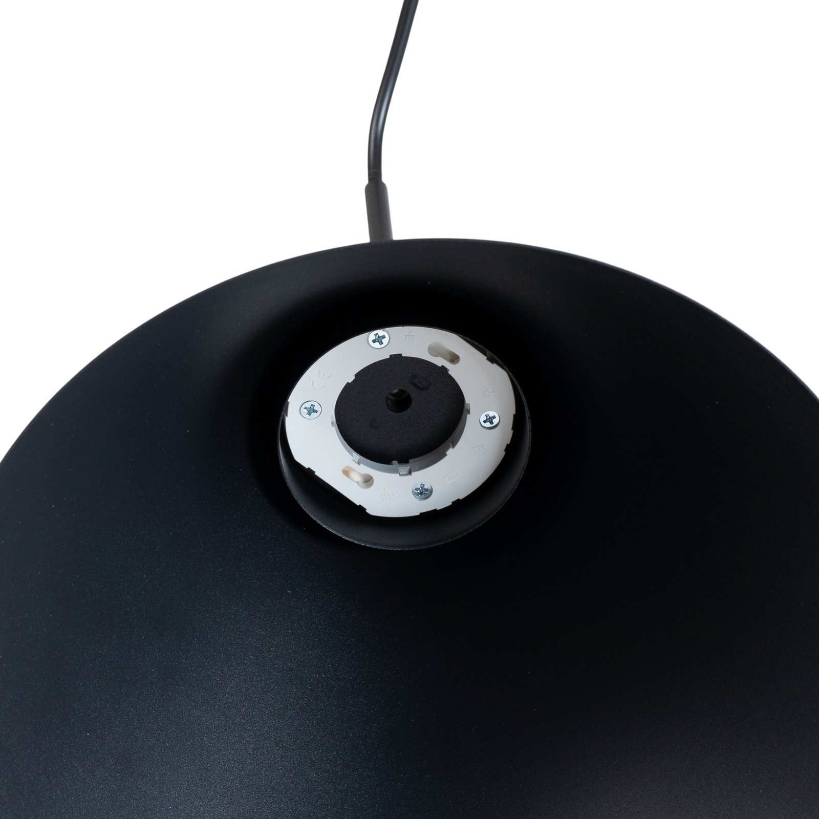 Capital pendant light, black, 1-bulb, Ø 32 cm, GX53