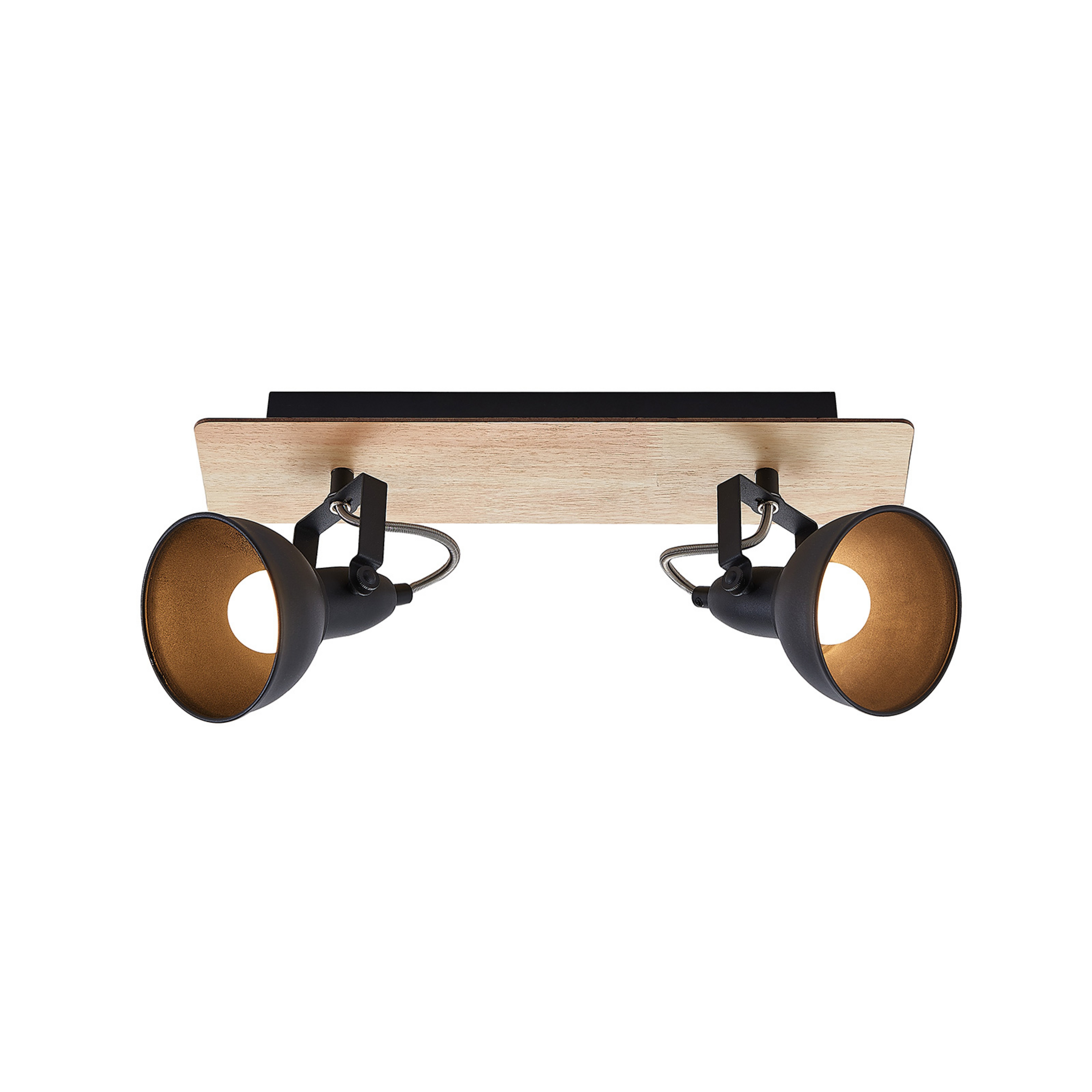 Aylis 2 Kattovalaisin Black/Wood - Lindby