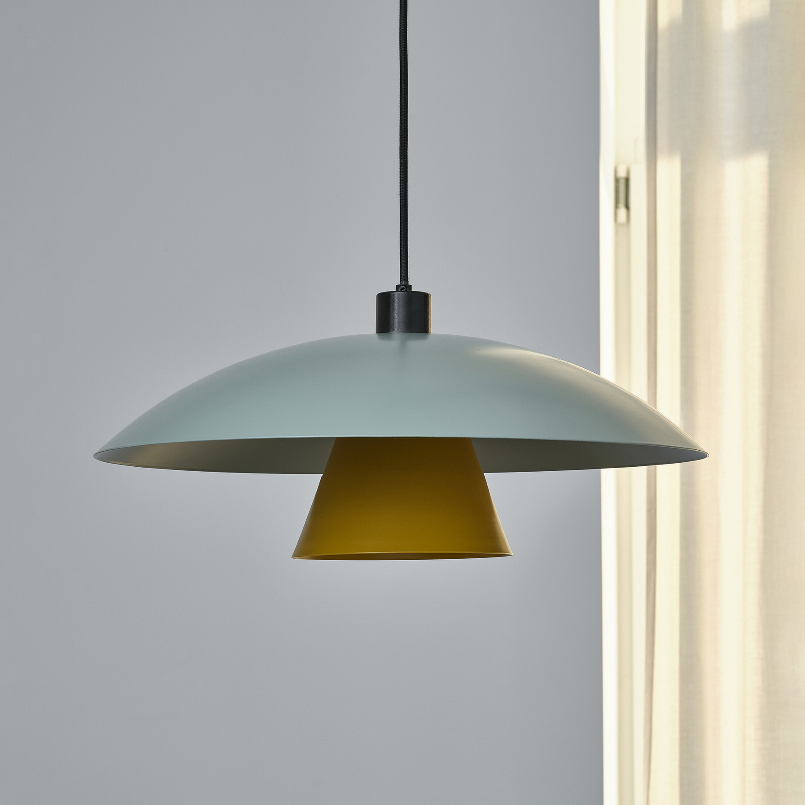 Lampada a sospensione OSRAM Decor Flying Mushroom verde/giallo, acciaio, E27