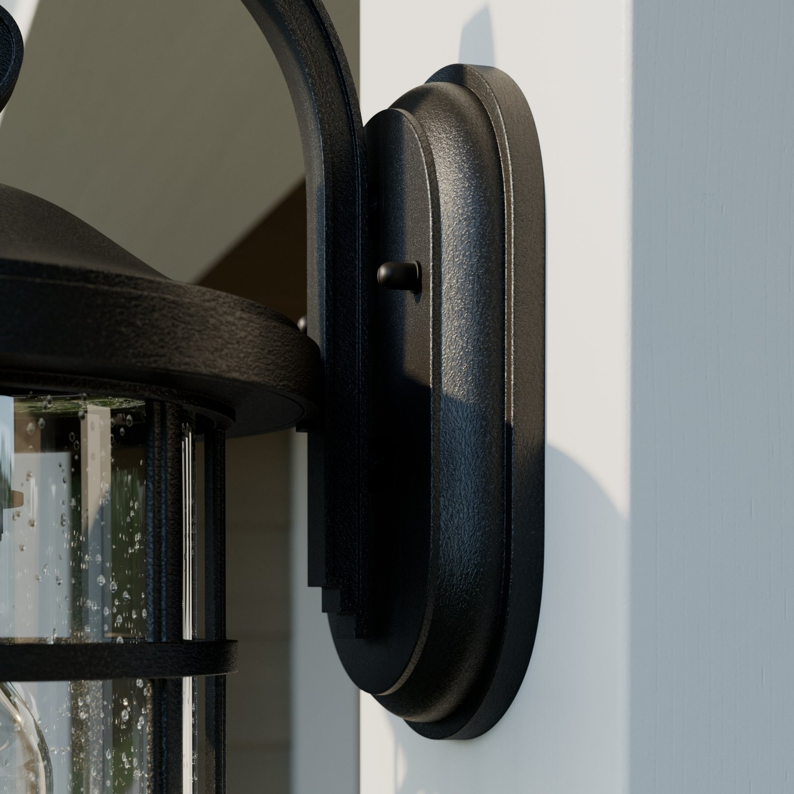 Ankea Aplique de Pared Exterior Black/Clear - Lindby