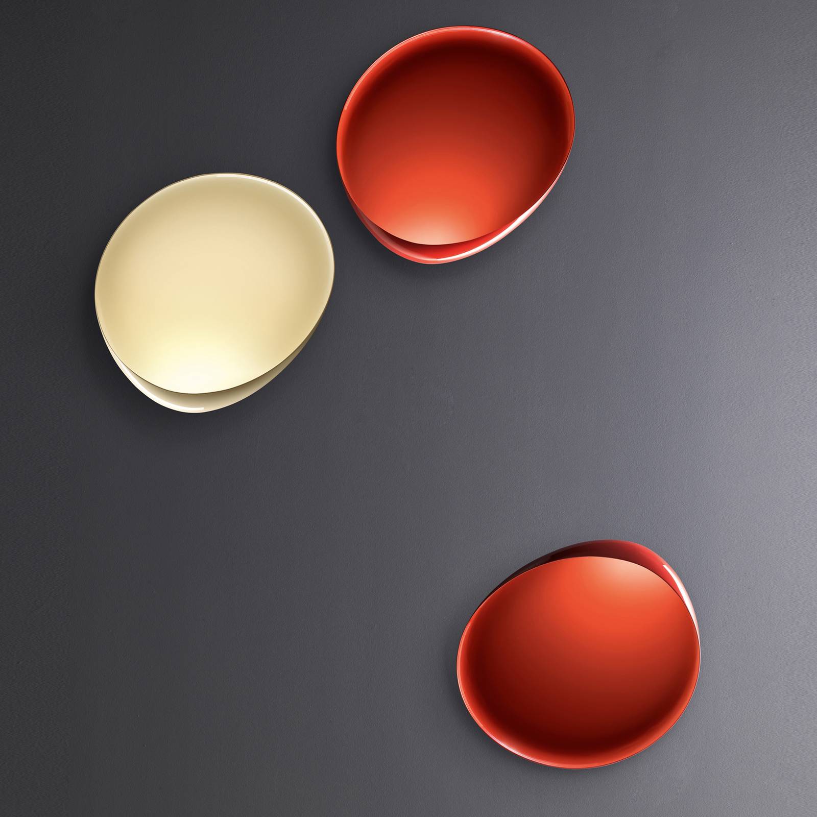 Foscarini Lake kinkiet LED, czerwony