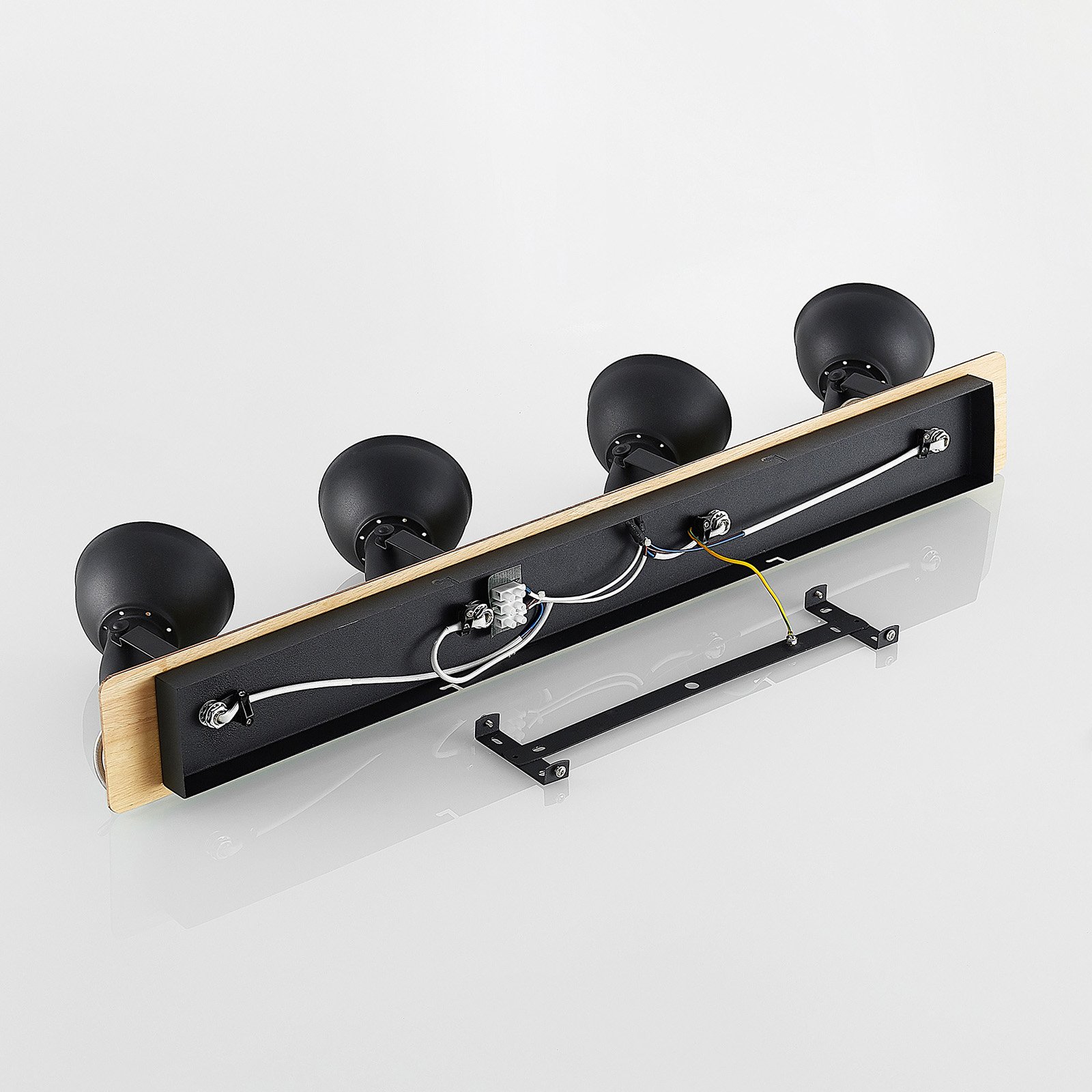 Aylis 4 Kattovalaisin Black/Wood - Lindby