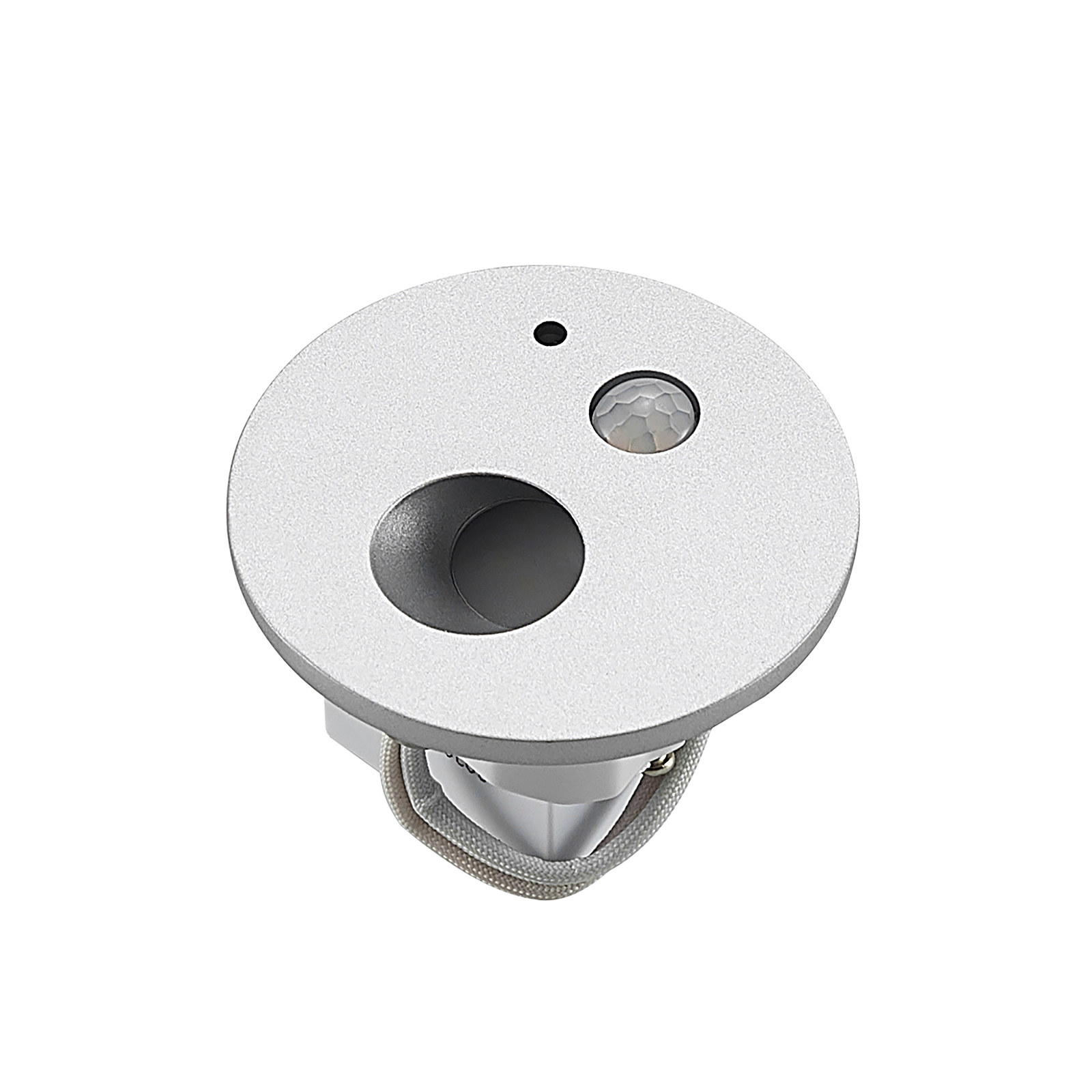 Arcchio Neru LED-Einbaulampe, Sensor, rund, silber