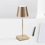 Zafferano Poldina mini rechargeable table lamp inside gold