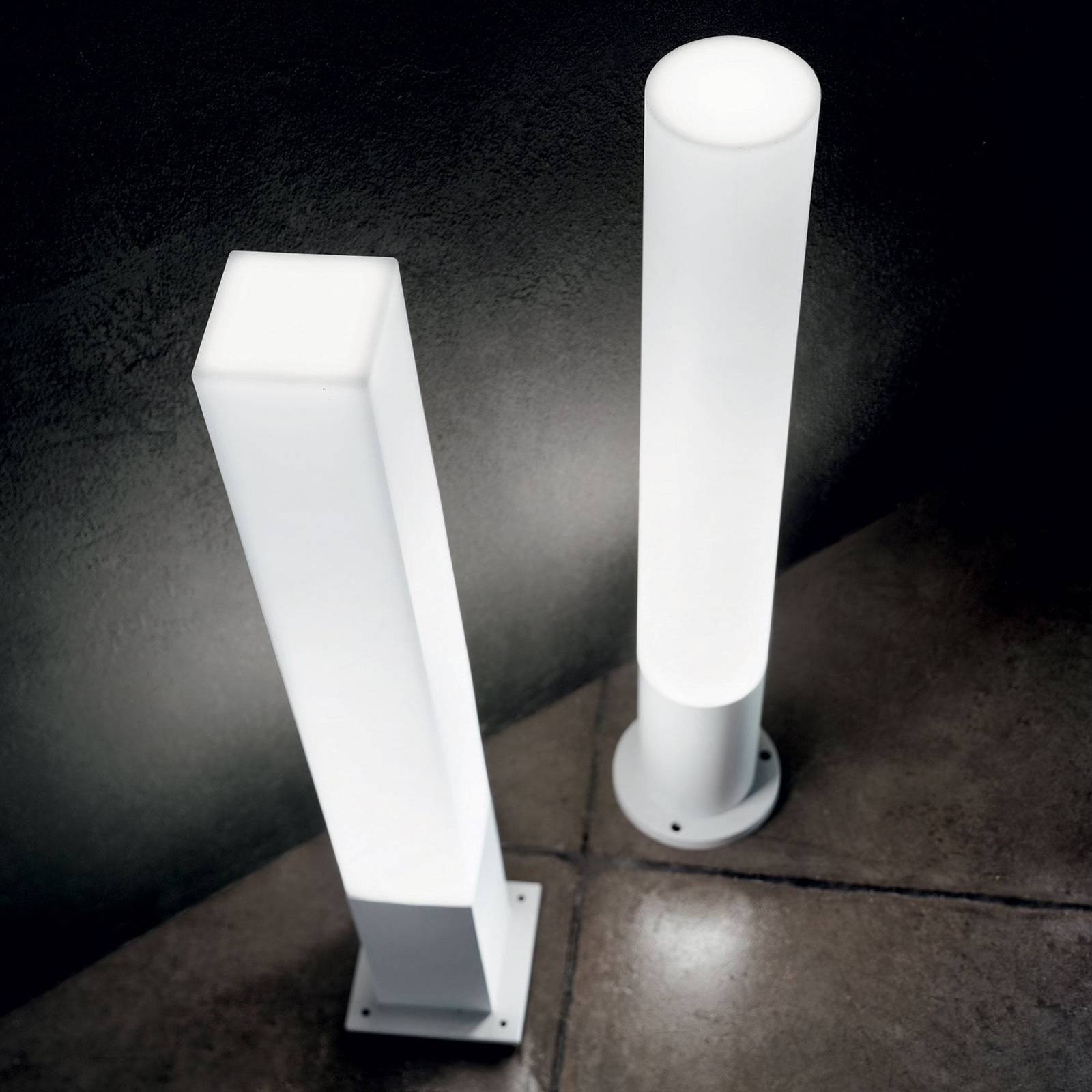 Ideal Lux Wegeleuchte Edo round, weiß, GX53 günstig online kaufen