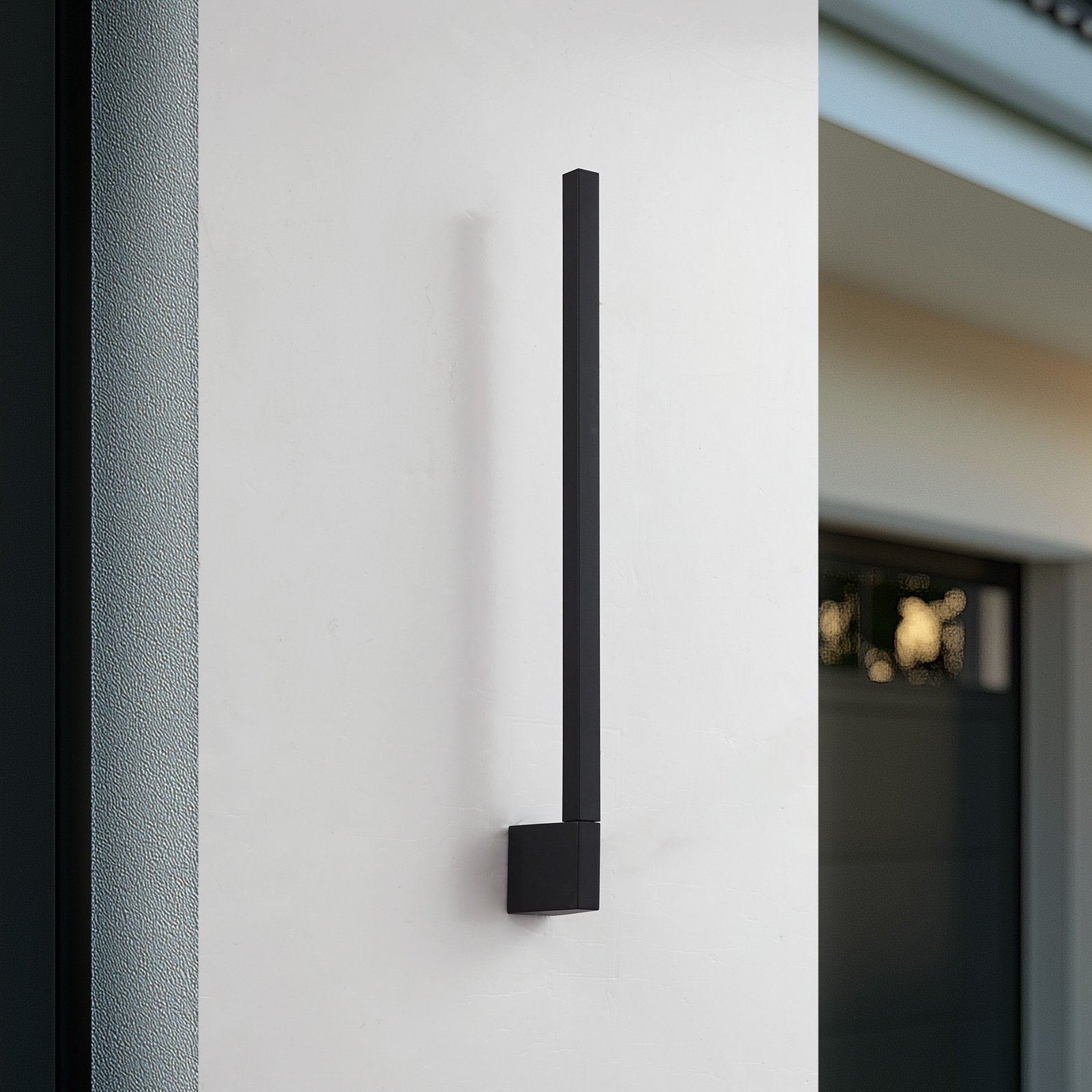 Neano Kinkiet zewnętrzny LED wysokość 60 cm czarny IP54 metal - Lindby