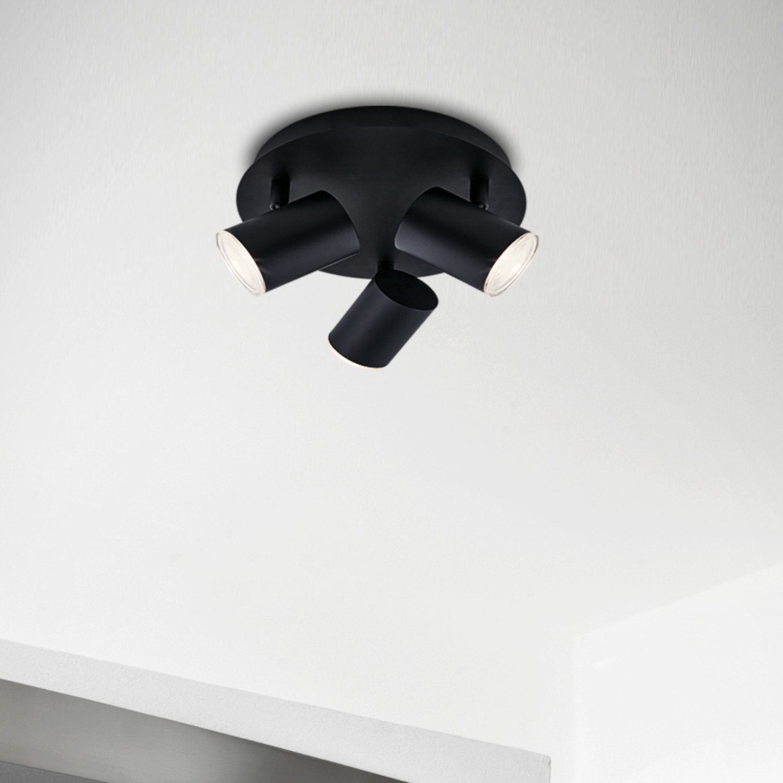 Banyo Splash ceiling spotlight GU10 IP44 3-bulb