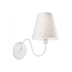 Mary wall light with a fabric lampshade, white