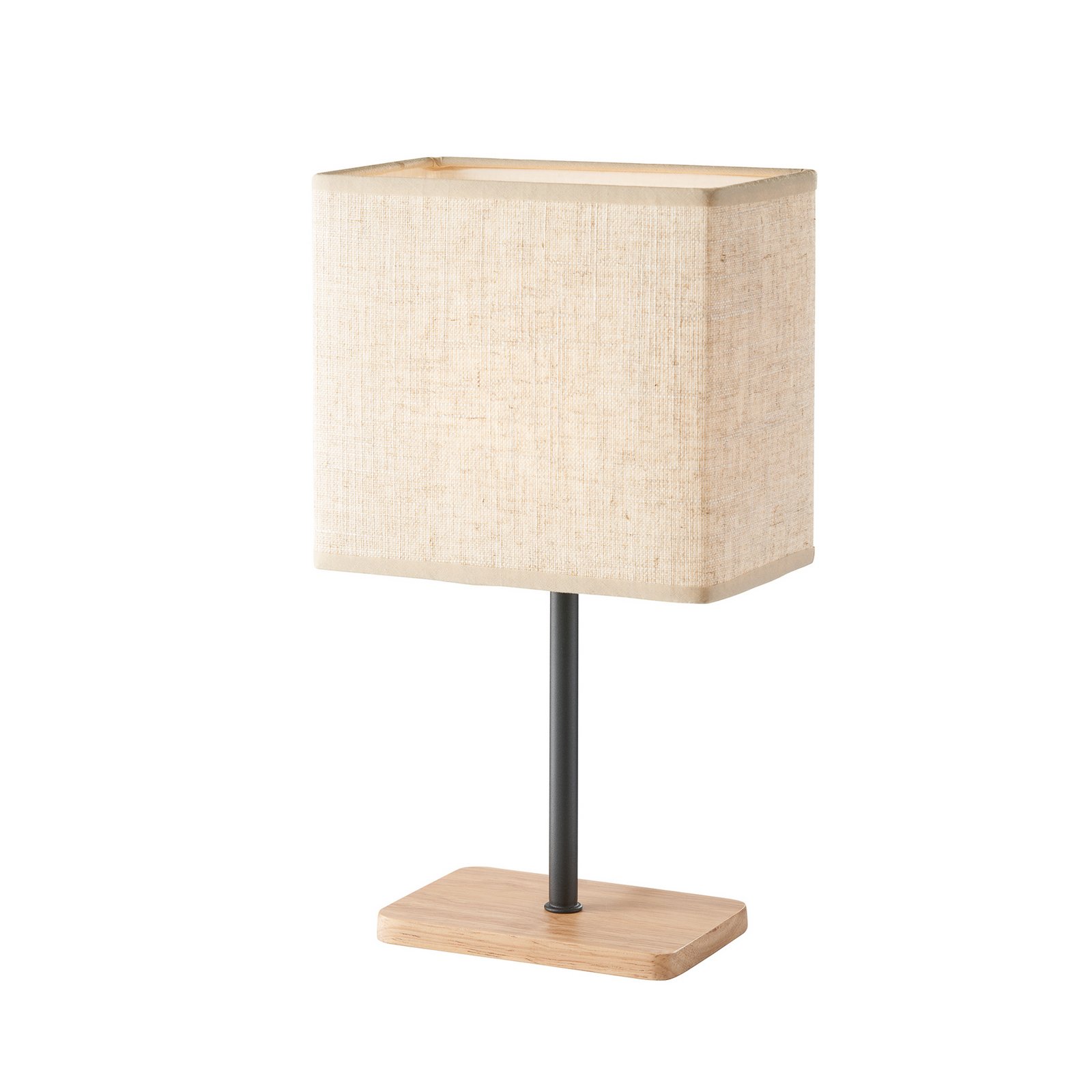 Stolní lampa Bolzano, béžová barva, plátno, výška 30 cm, E14