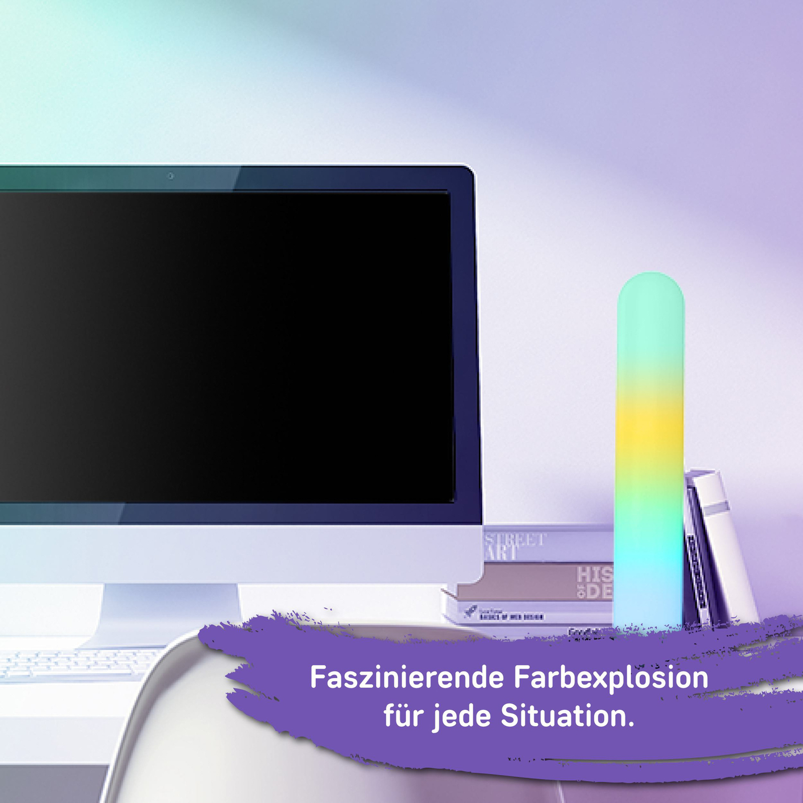 LED tafellamp LED lichtbalk, zwart, RGBW kunststof