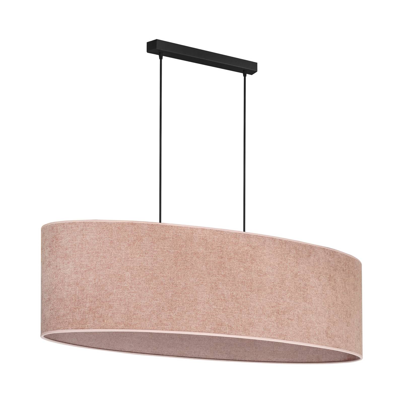 Euluna Hängelampe Celine, pink, Chenille-Stoff, Länge 80 cm