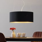 Lecio - zwart-gouden textiel hanglamp