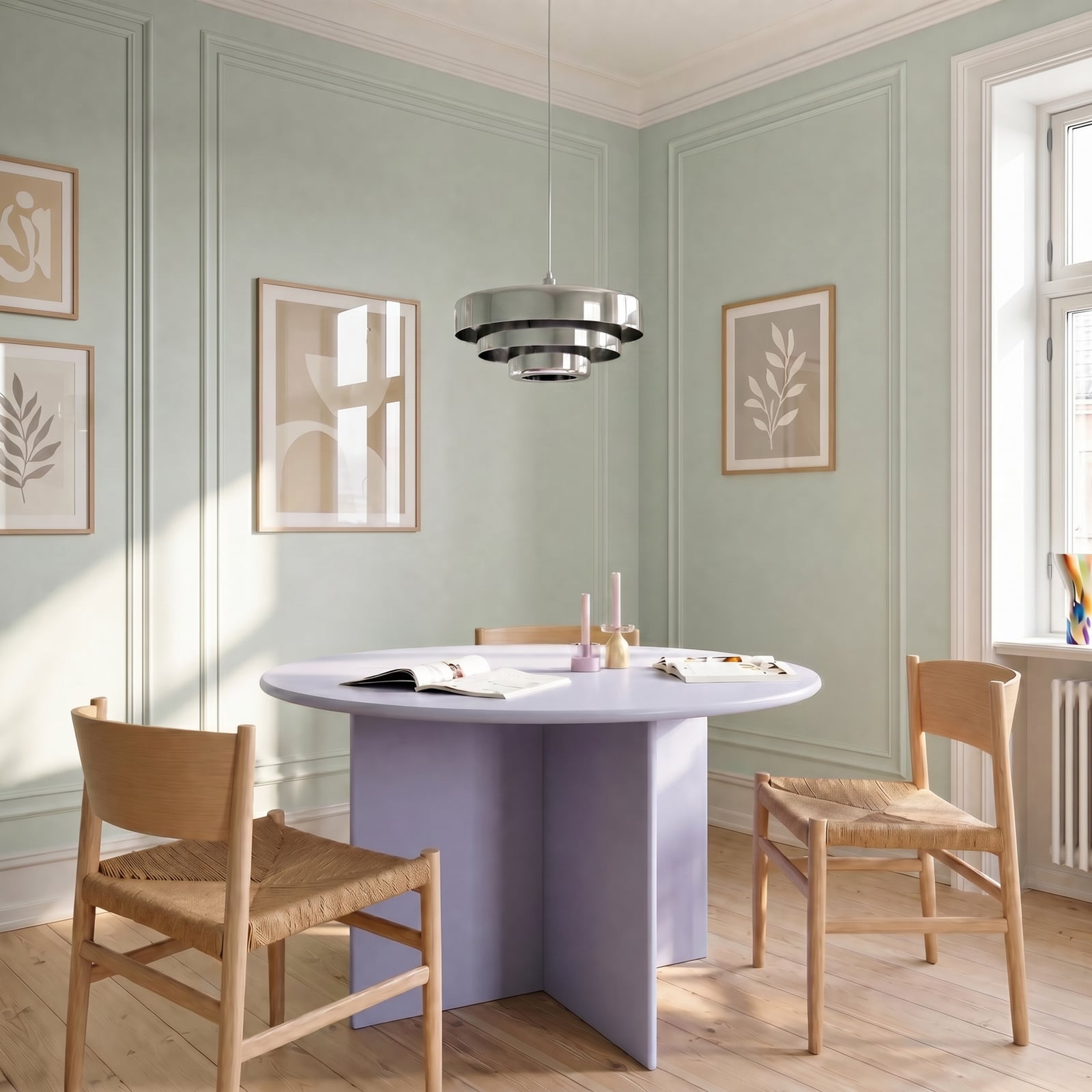 Tivra pendant light, chrome, Ø 35 cm, metal, E27 - Lindby Tivra pendant light, chrome, Ø 35 cm, metal, E27 - Lindby