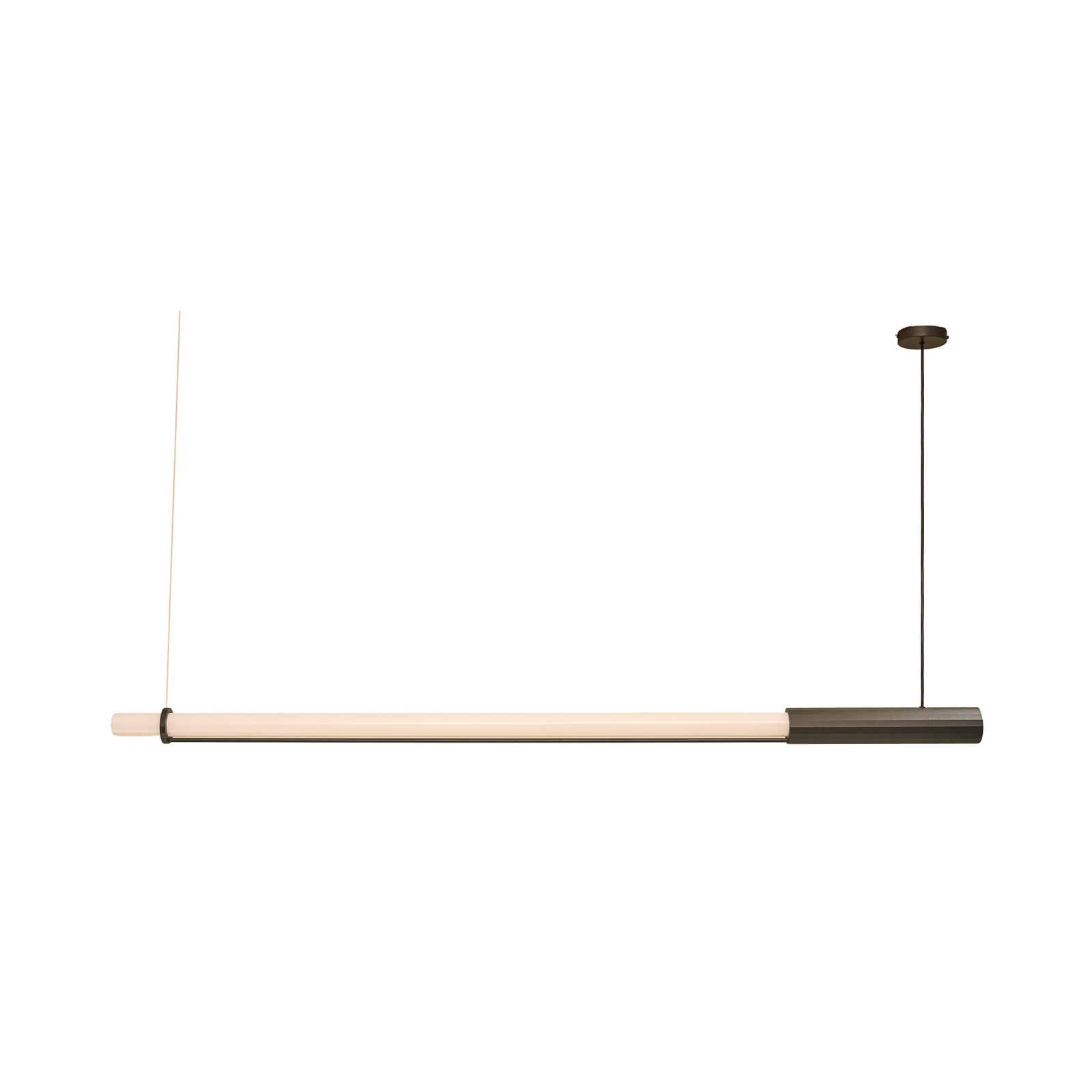 Lampada LED a sospensione In Fine, grigio scuro, lunghezza 160 cm - DCW