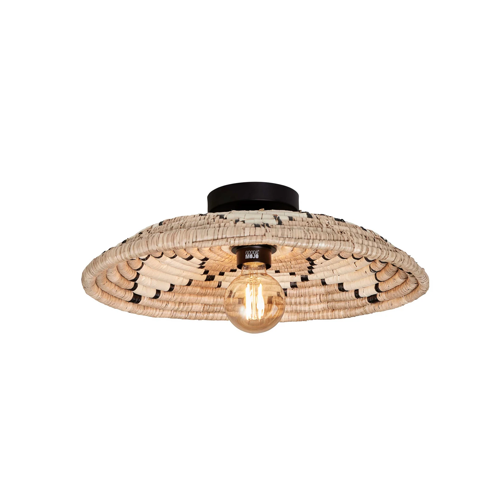 GOOD & MOJO plafondlamp Andros, naturel/wit, Ø 45 cm