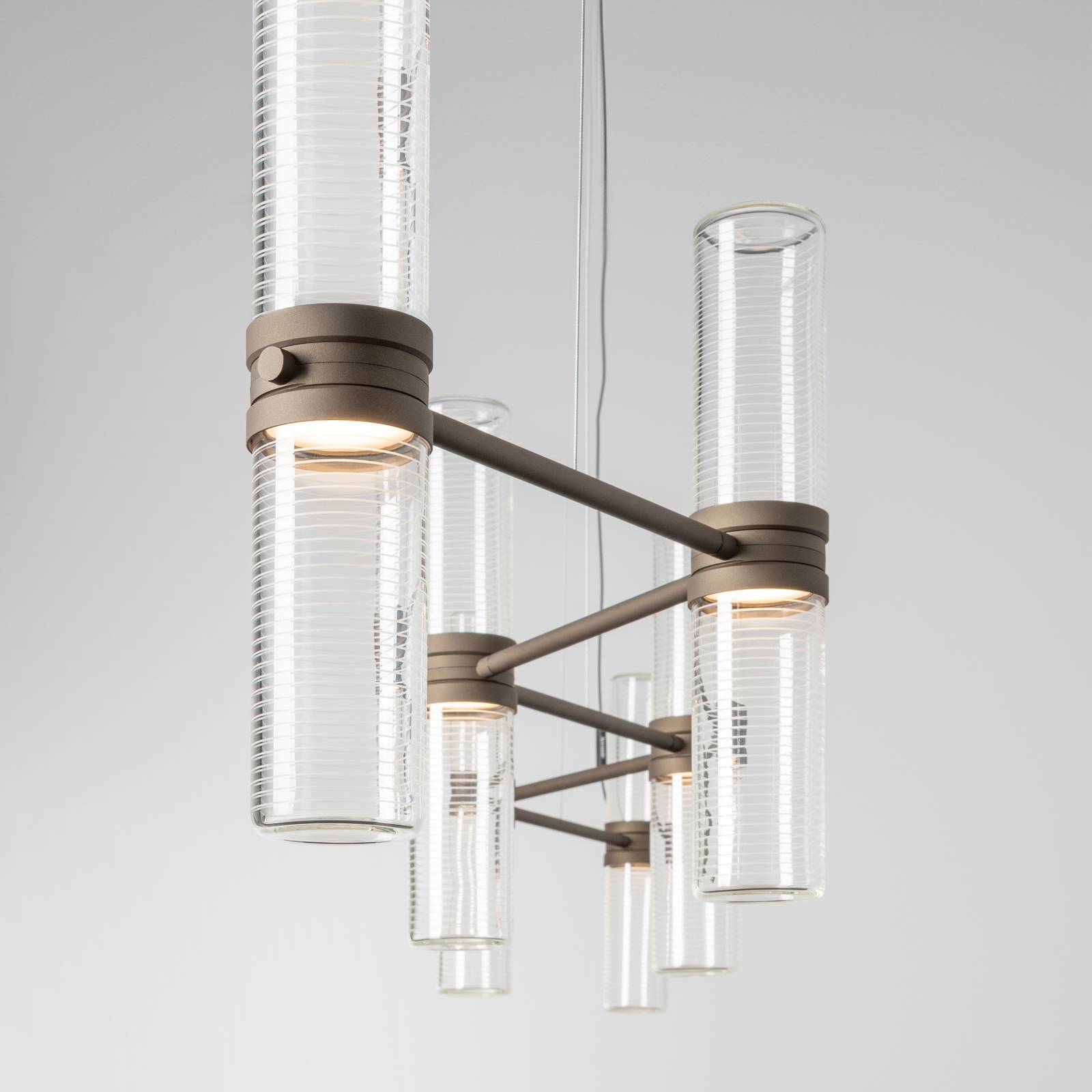 Suspension LED Artemide Zephyr Linear, bronze, 160 cm, application