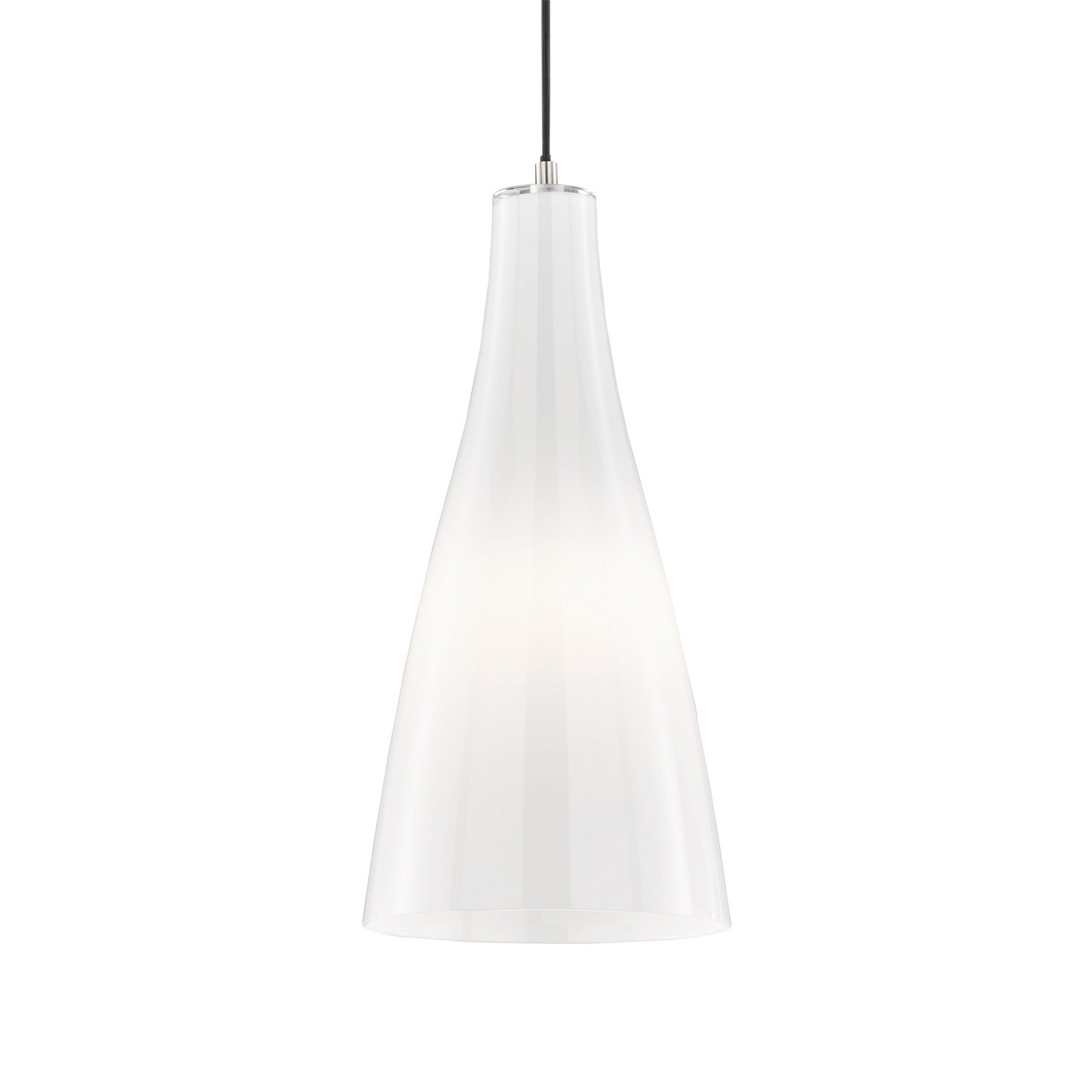 Hanglamp Zeal, mat nikkel/opaal, Ø 18 cm