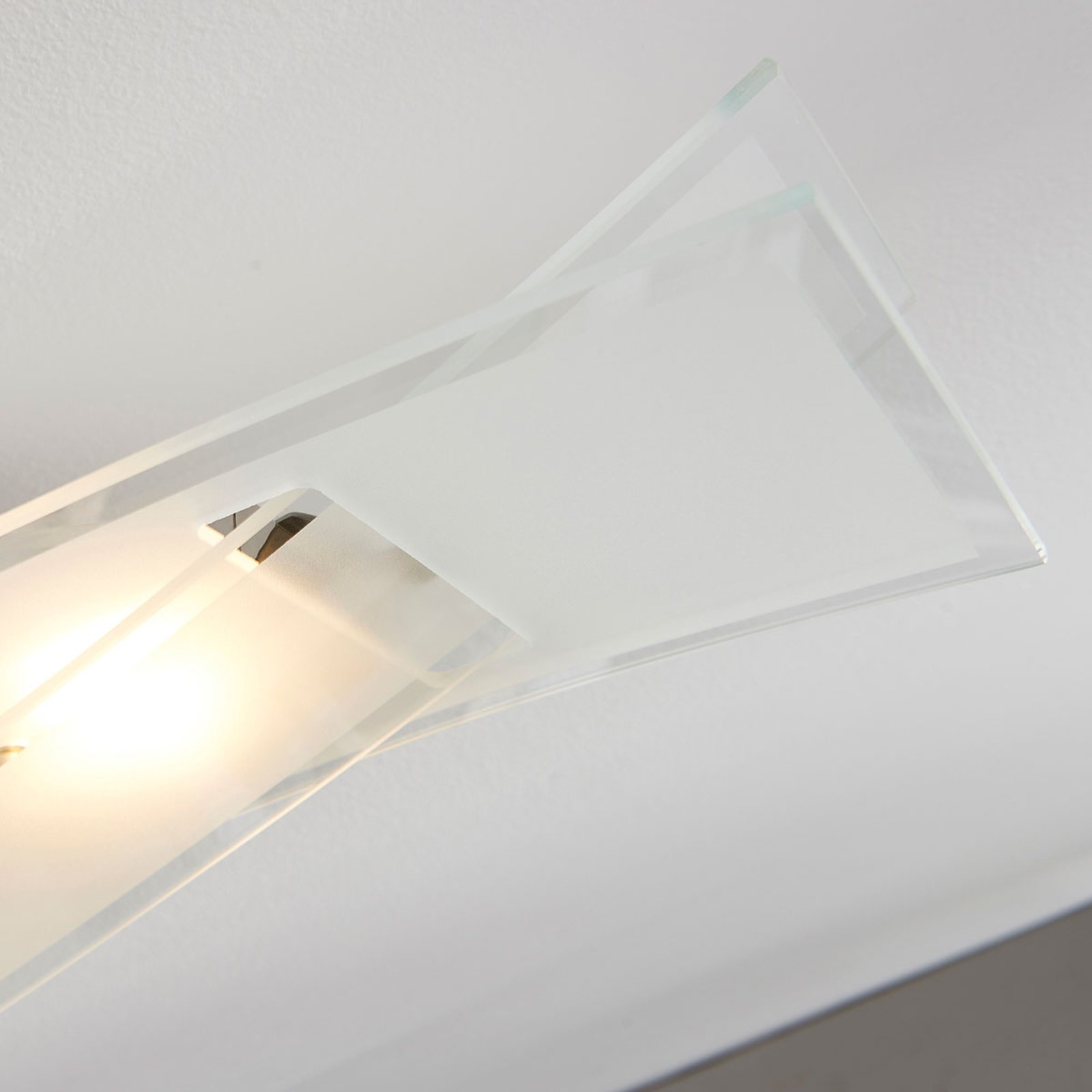 LED-plafondlamp Fiete van glas