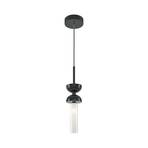 Maytoni pendant light Kyoto, black, Ø 10 cm, marble, glass