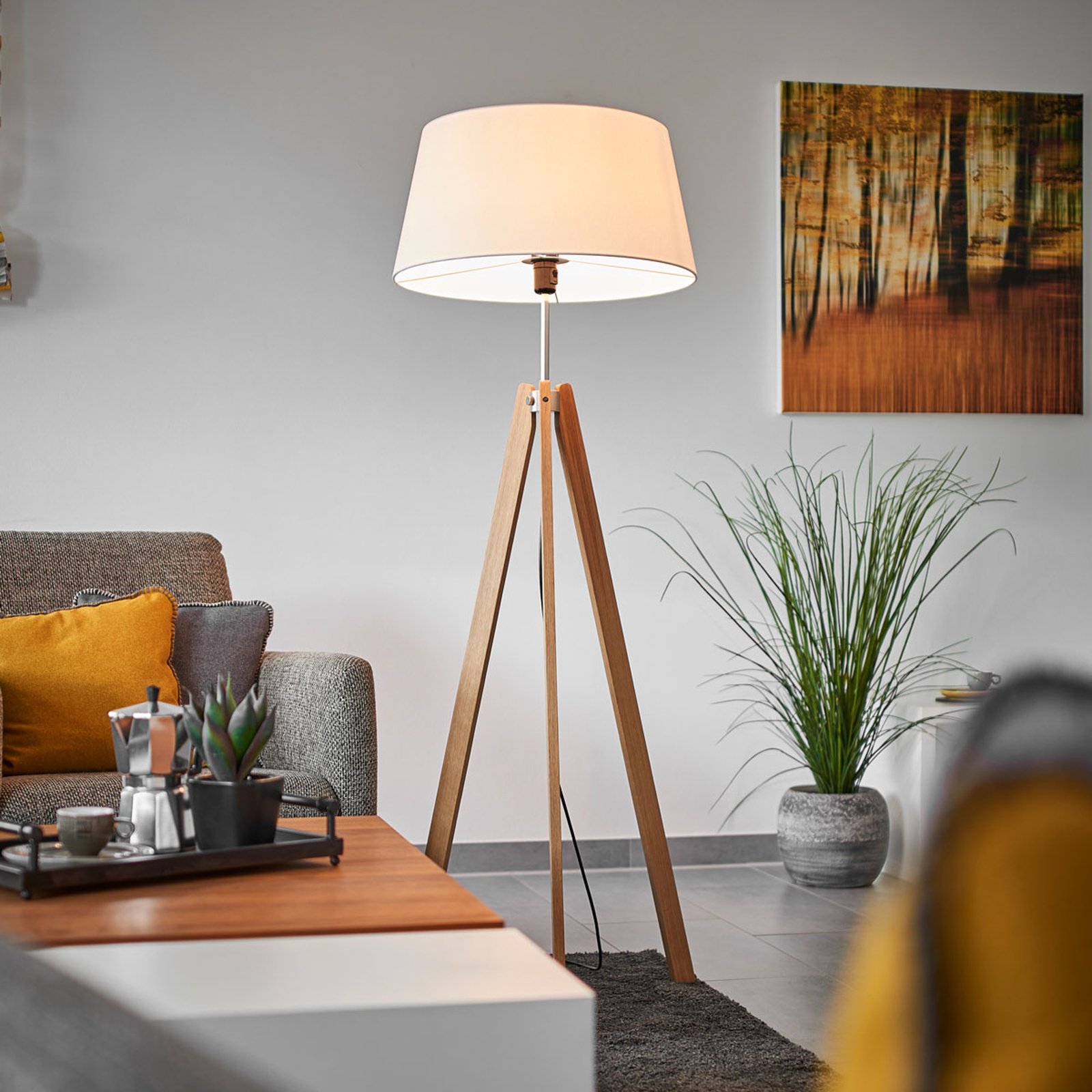 Thea Lampadaire White/Oak - Lucande