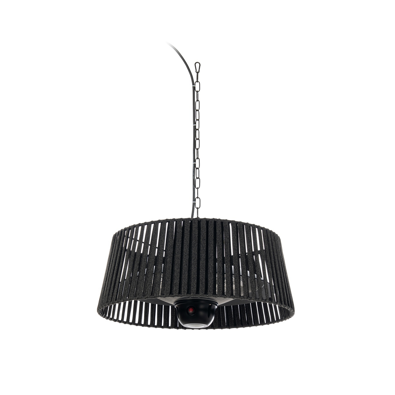 Lucande Pyravo suspended patio heater, black, aluminium, Ø 60 cm Lucande Pyravo suspended patio heater, black, aluminium, Ø 60 cm