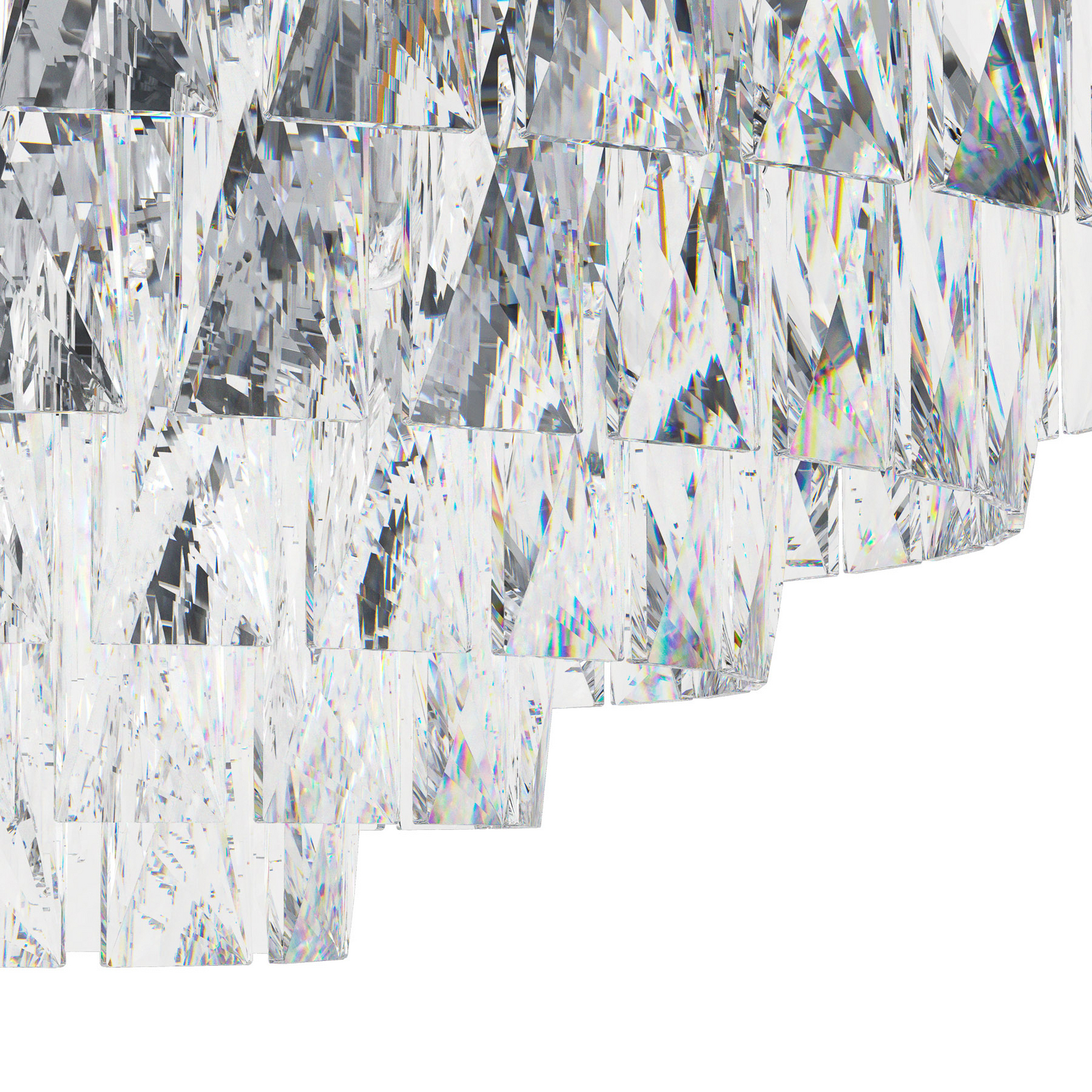 Stropna svjetiljka Stars of Light Valparaiso, krom, Ø 48 cm, metal