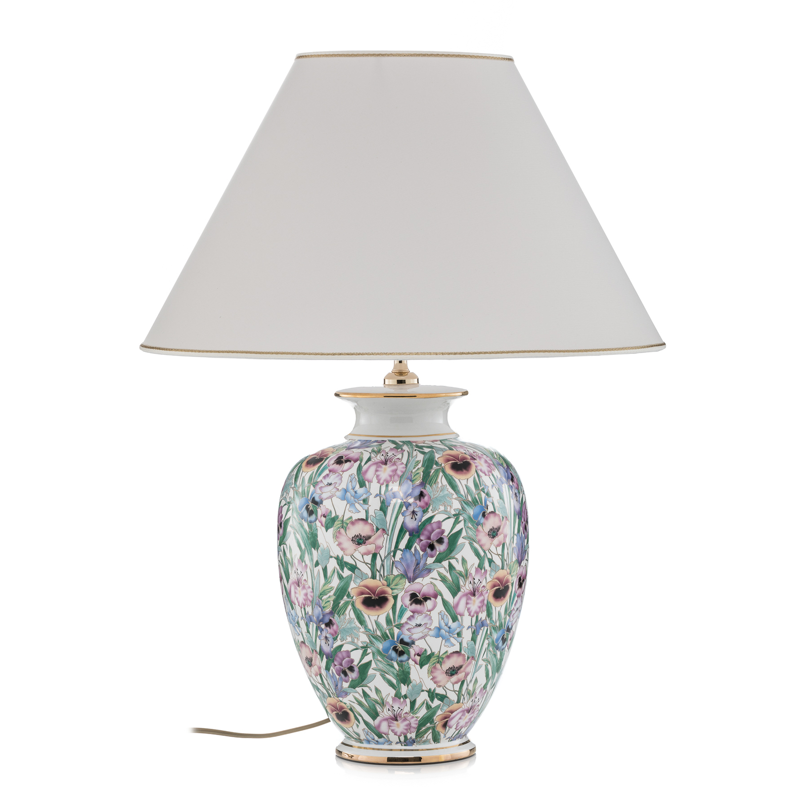 KOLARZ Giardino Panse - floral table lamp, 50 cm