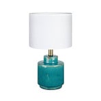 Cous Table Lamp Antique Brass Blue/White - Markslöjd