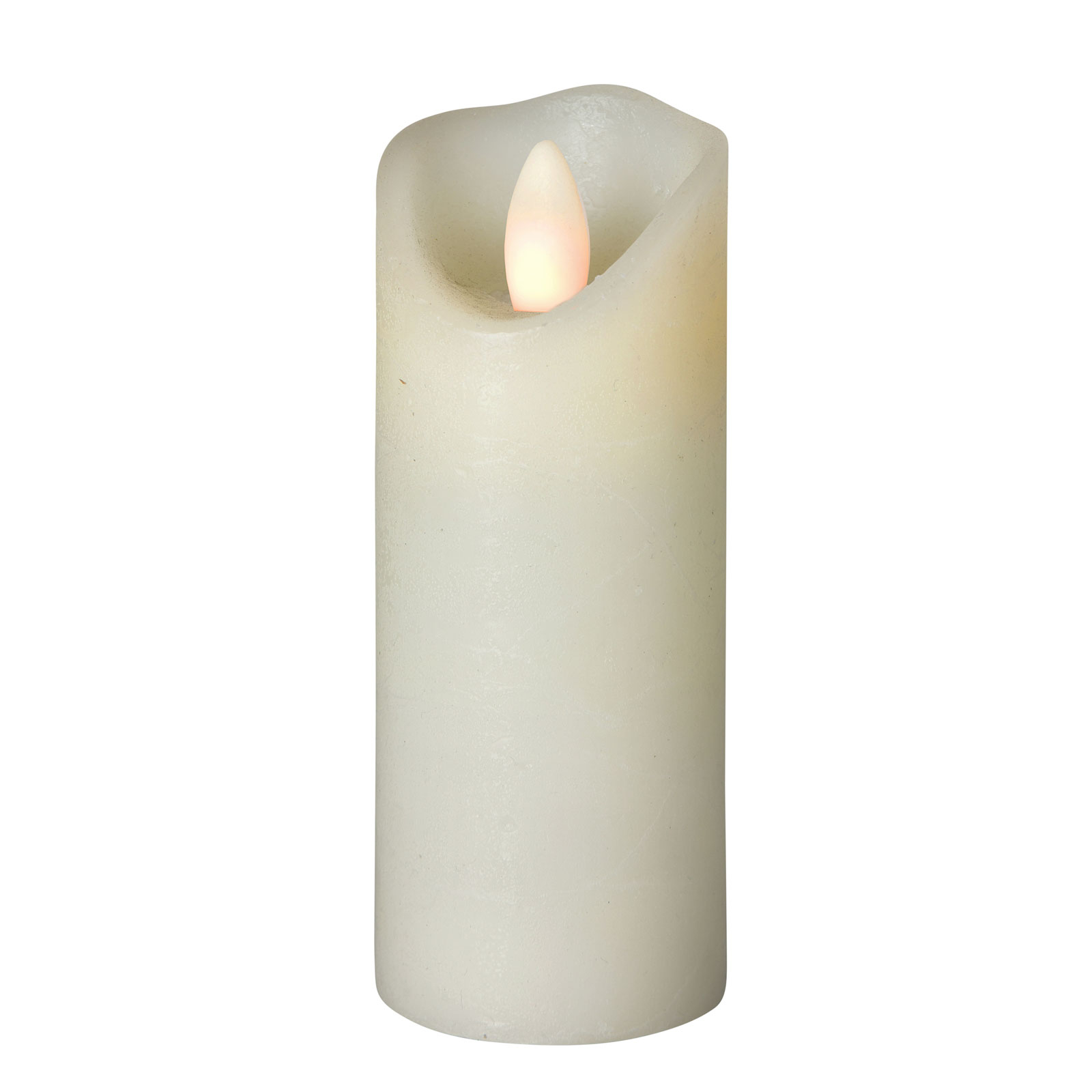 Sompex Shine LED candle, Ø 5 cm, ivory, height 15 cm, wax, 0.06 W, H: 15 cm