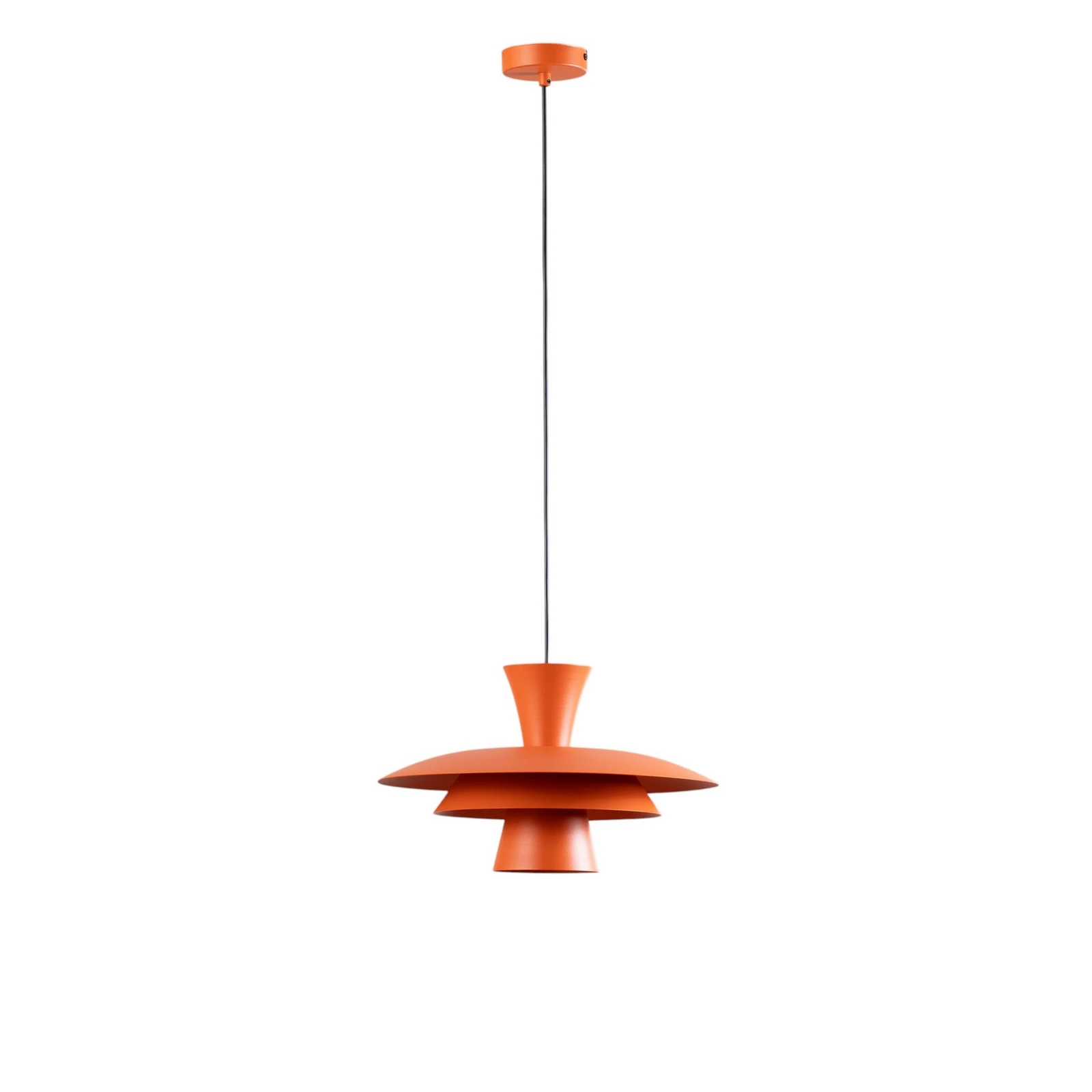 Obesna svetilka Plato, oranžna, kovina, Ø 38 cm, E27