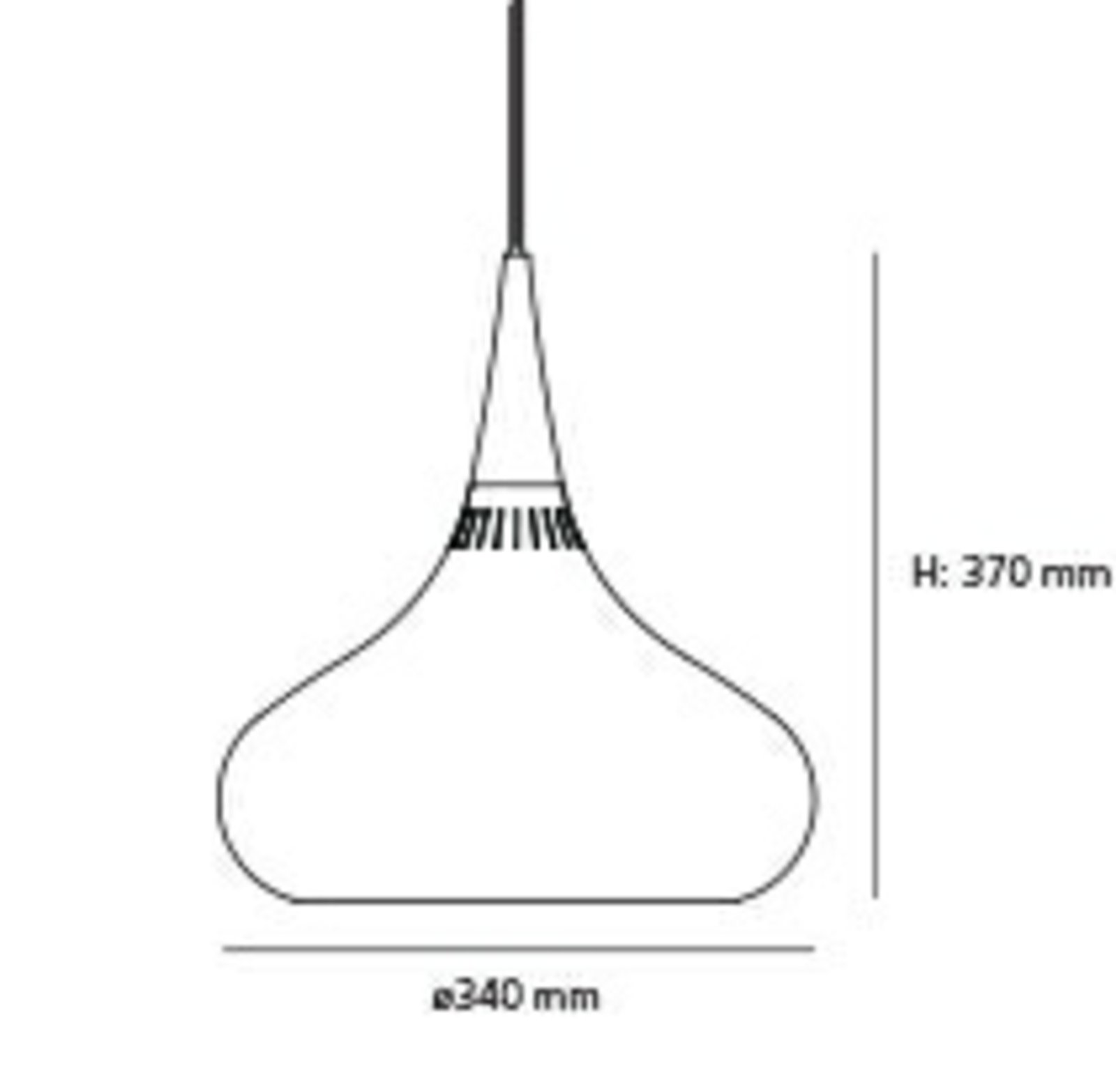 Orient Black P2 Lustră Pendul 3m Cablu - Fritz Hansen