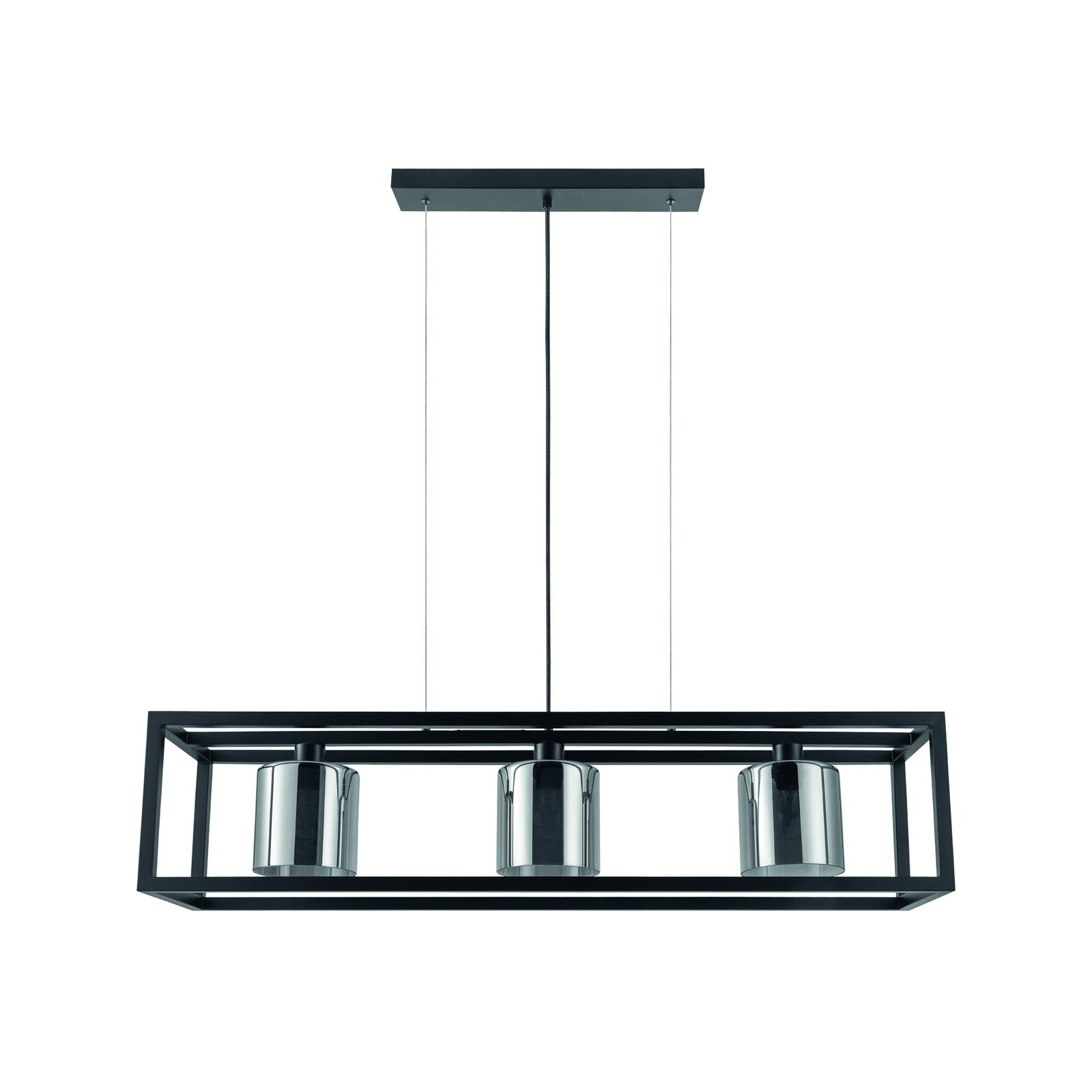 EGLO Brisling lampă suspendată, 3 becuri, negru