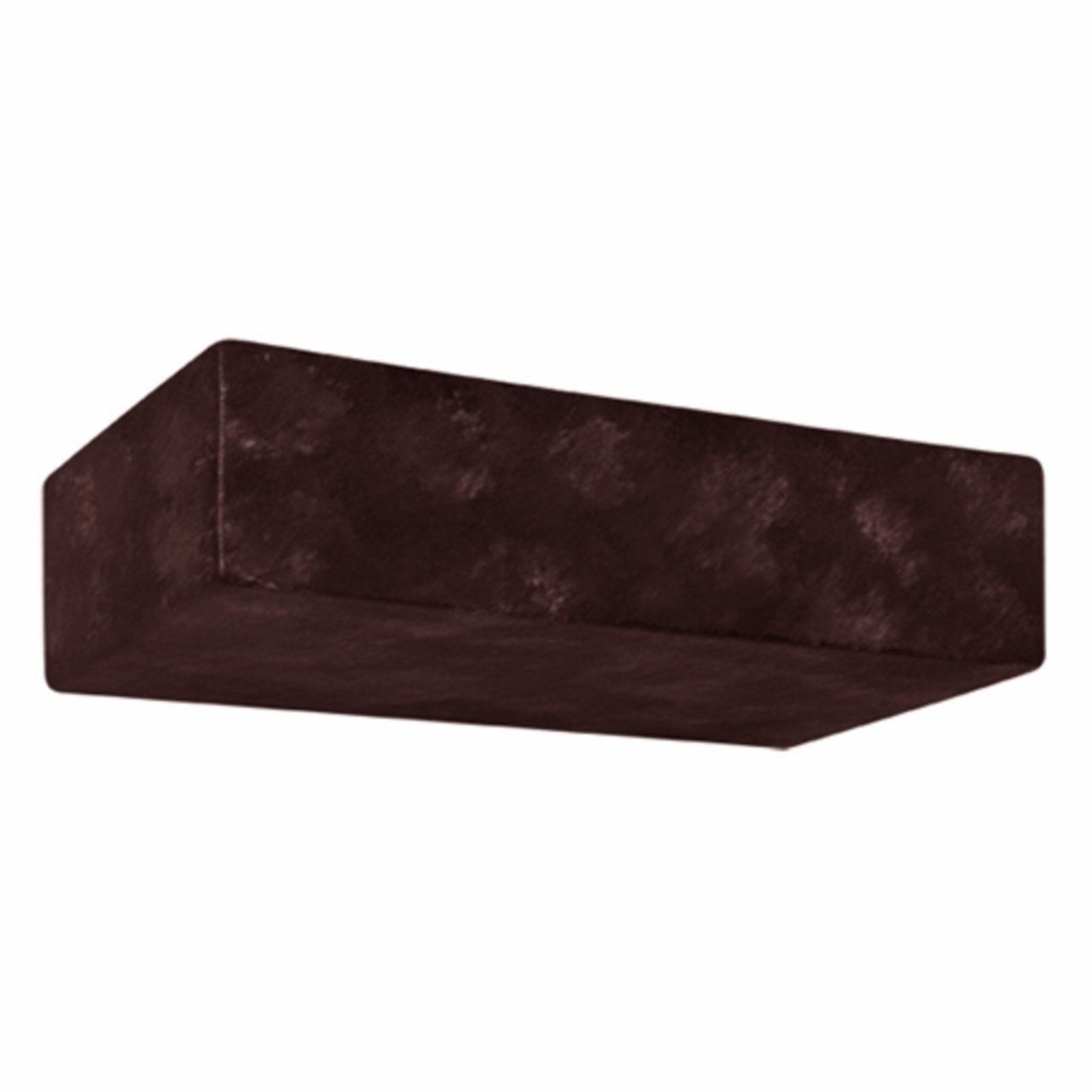 Pferdekaemper Square Hulk wall light, dark brown, for Living / Dining Room, ceramic, E14, 60 W, energy efficiency: A++, W: 22 cm, H: 5 cm