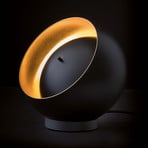 Oluce Eva LED table lamp in spherical shape black