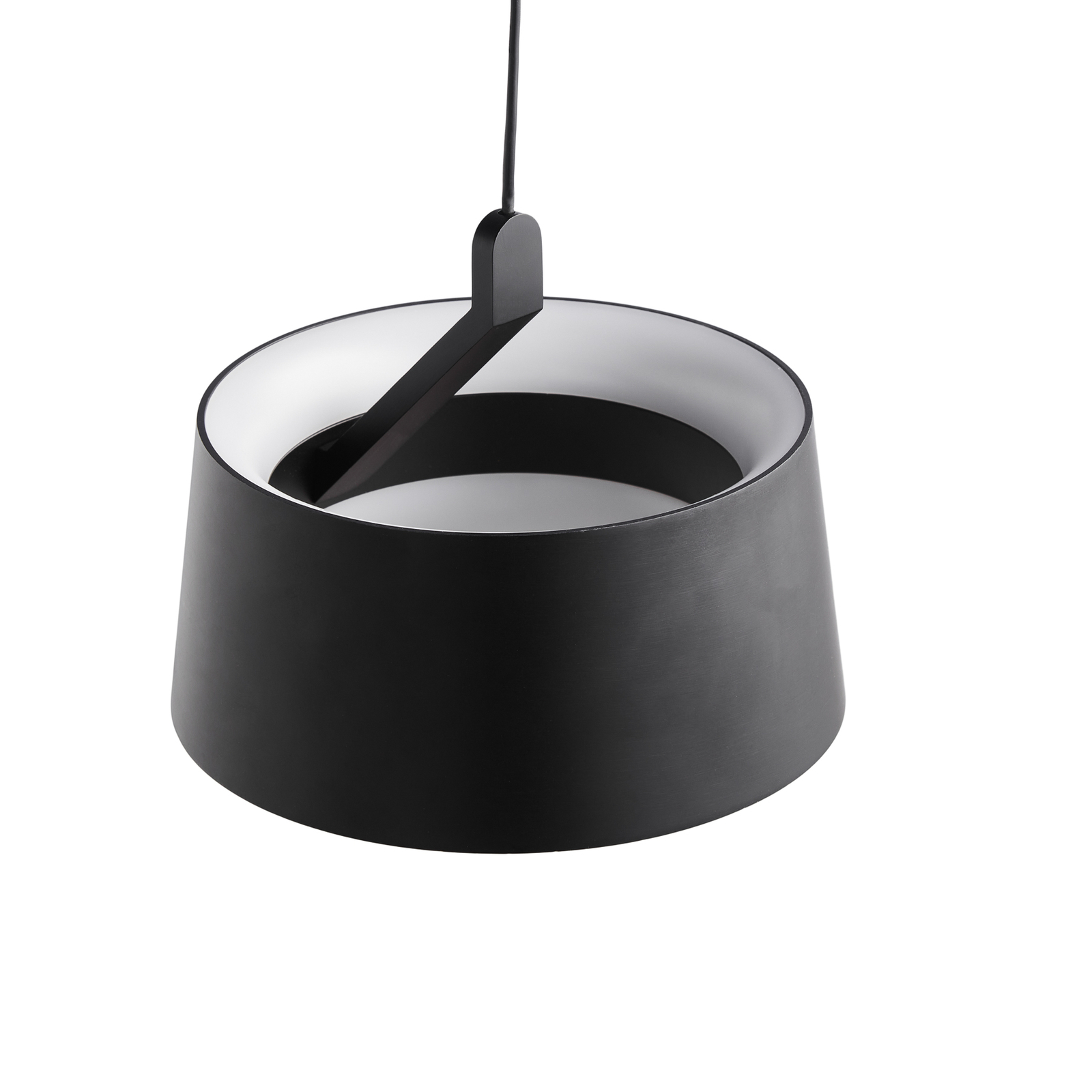 LOOM DESIGN LED hanglamp Cookie, zwart aluminium Ø 15 cm