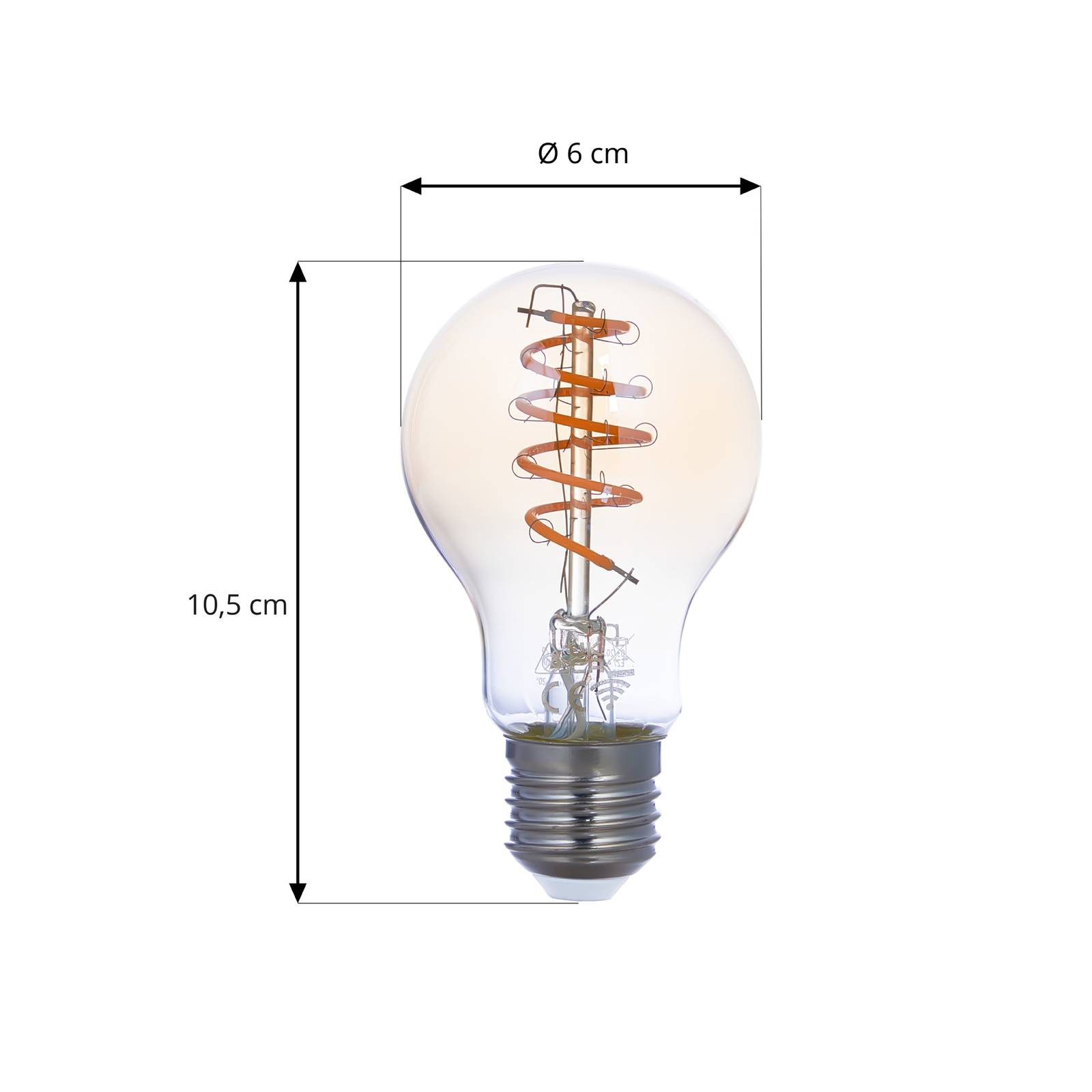 Prios żarówka LED E27 A60 4,9W WLAN bursztyn