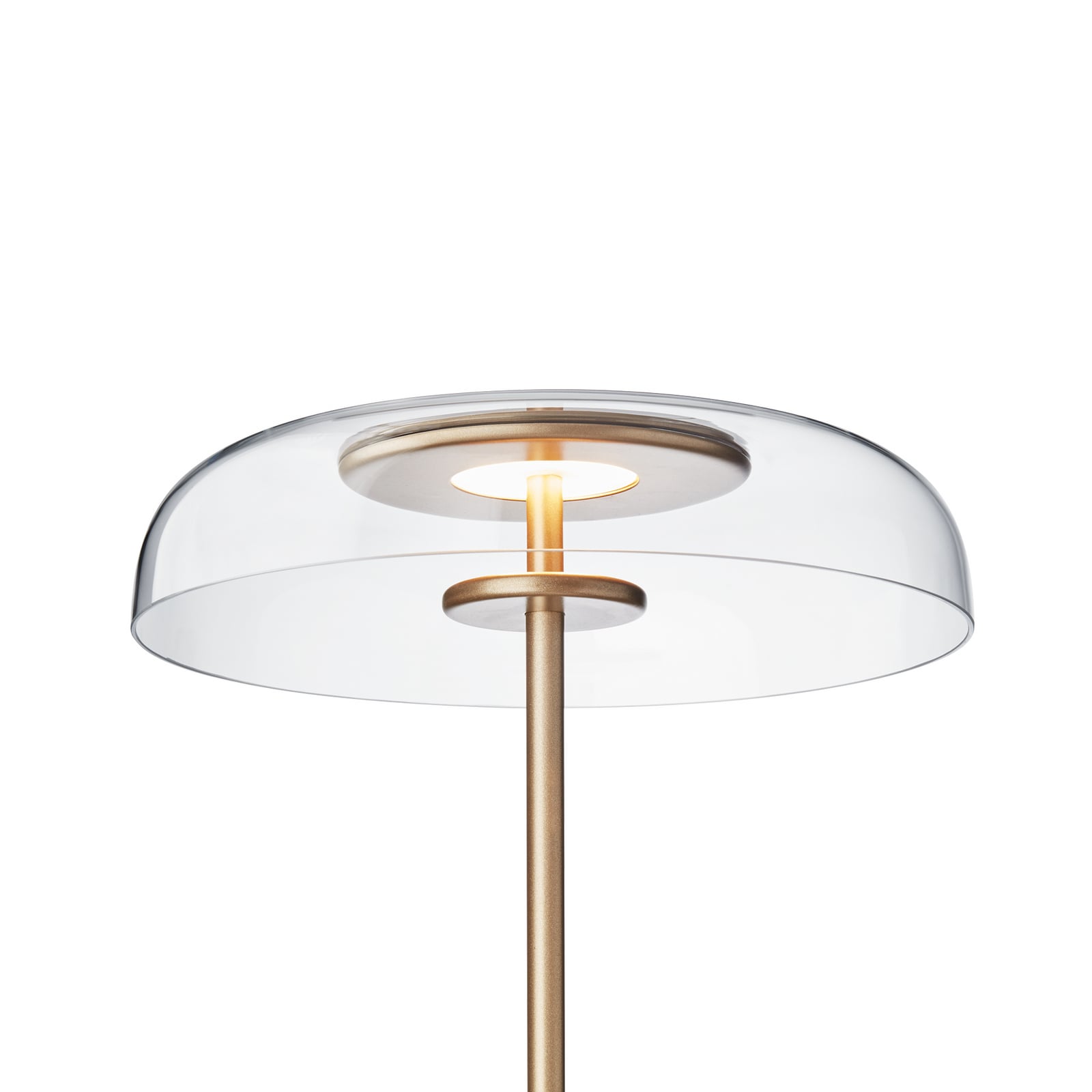 Blossi LED-gulvlampe, høyde 120 cm, gullfarget/klar - Nuura