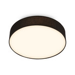 Plafón LED Duck, negro, Ø 38 cm, tela, 3000 K
