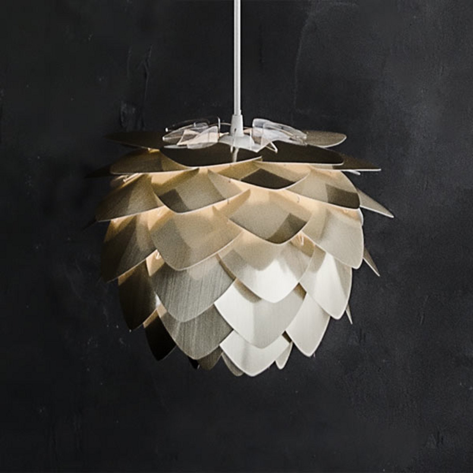 UMAGE Silvia mini lampă pendul alamă - Camera de zi / sufragerie - design - alamă periată alb - Plastic