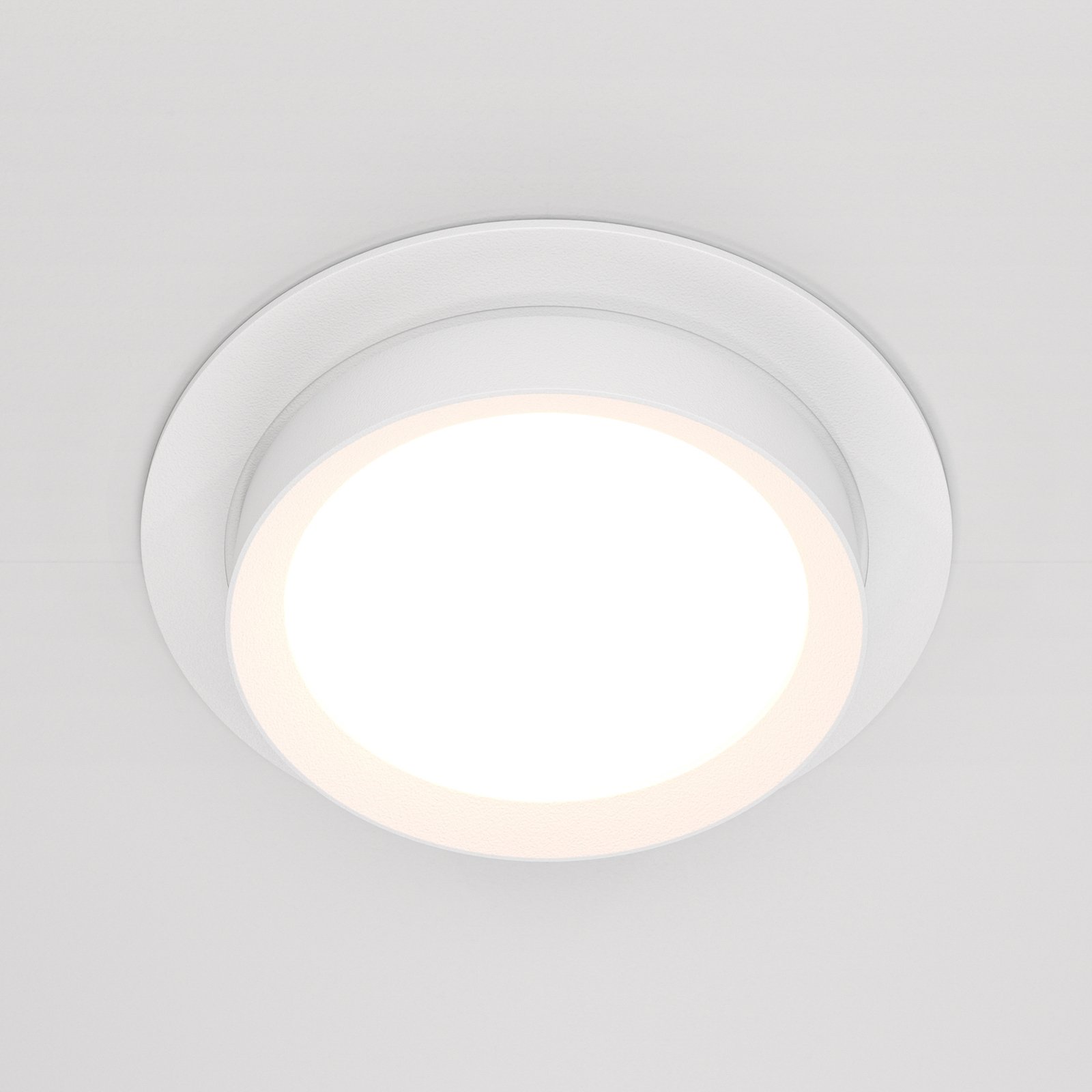 Maytoni Hoop recessed light, round, white