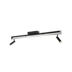 LED таванни прожектори Pulse, черни, 100 cm, метал