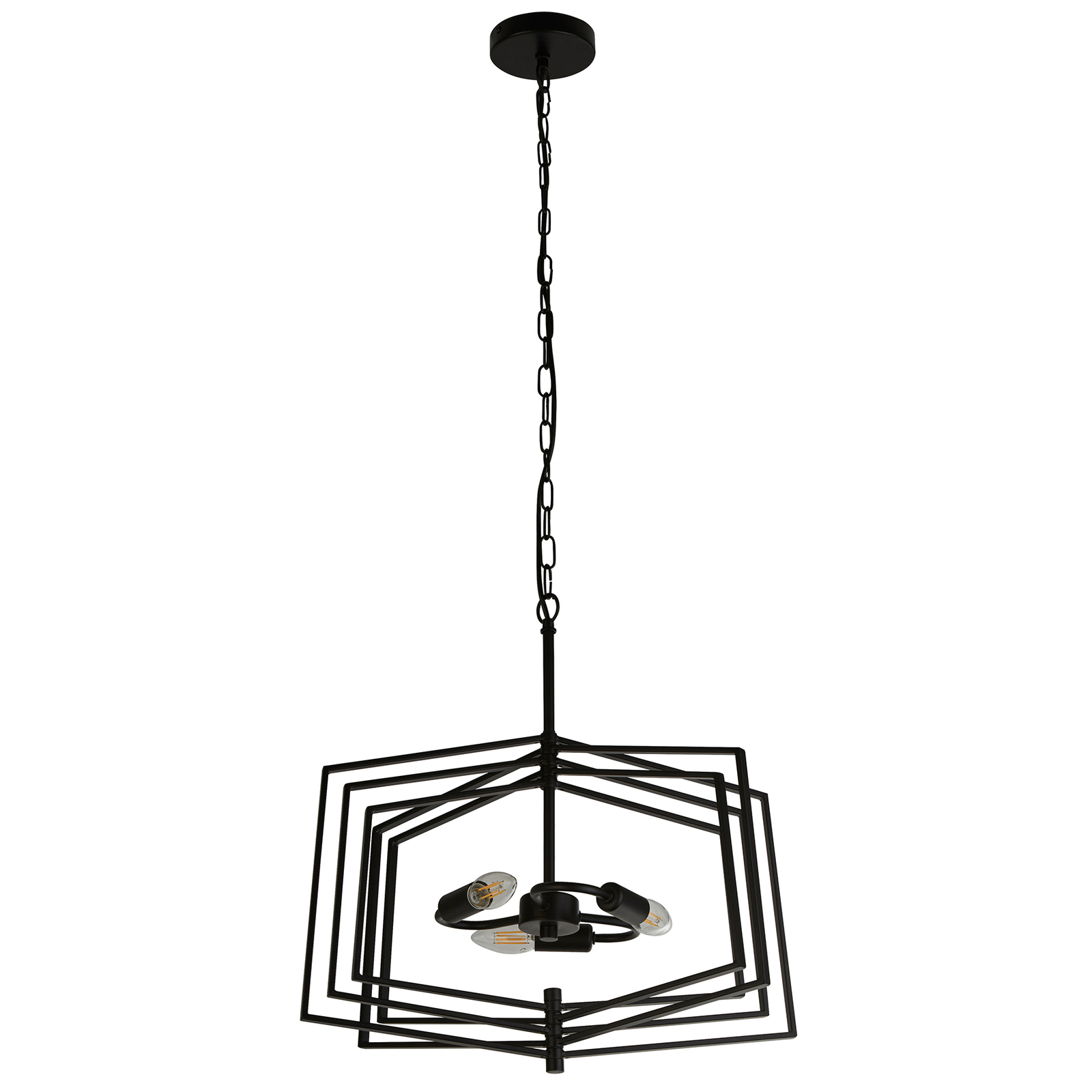 Suspension Slinky, à 3 lampes, Ø 50 cm