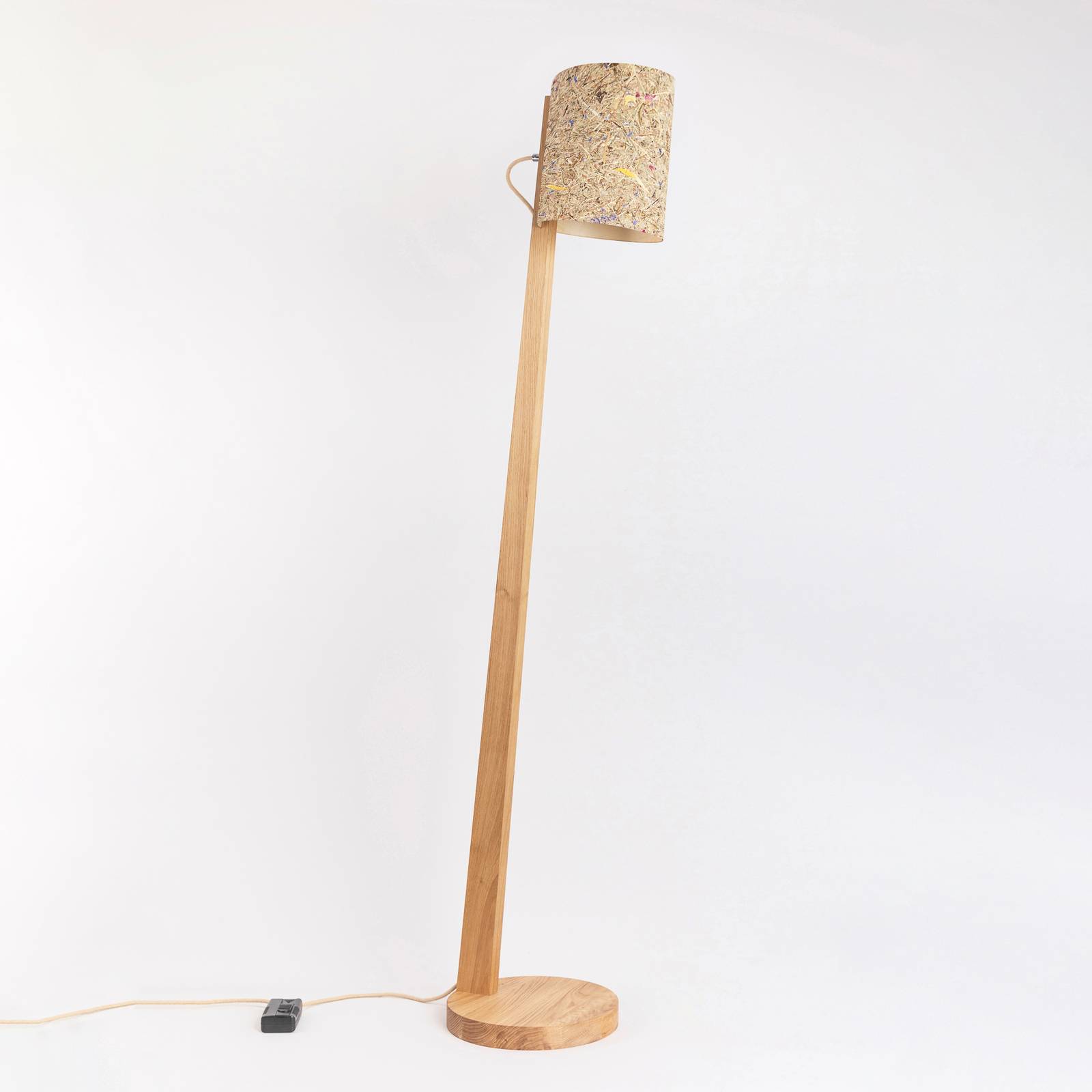 Almut von Wildheim Wooden Floor Lamp - Living / Dining Room - dimmable - Country House / Rustic - Brown