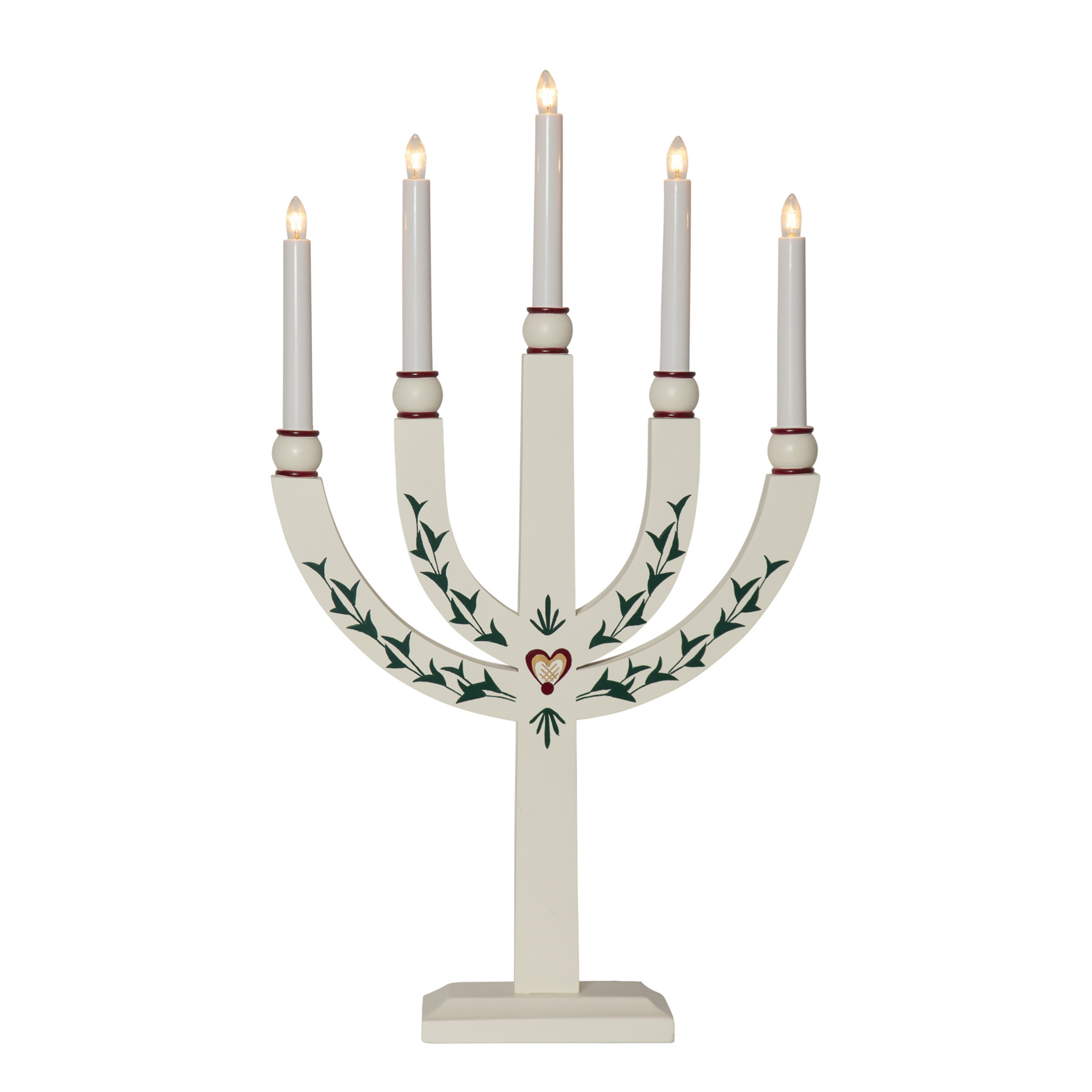 Kerzenleuchter Elias Tradition fünfflammig weiß
