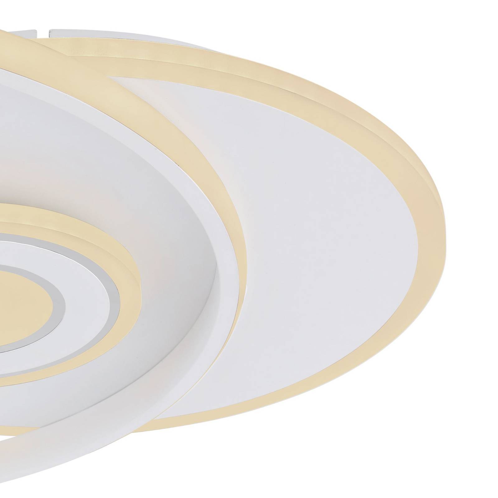 Stropné svietidlo Roderick LED, biele, dĺžka 54 cm, akryl, CCT