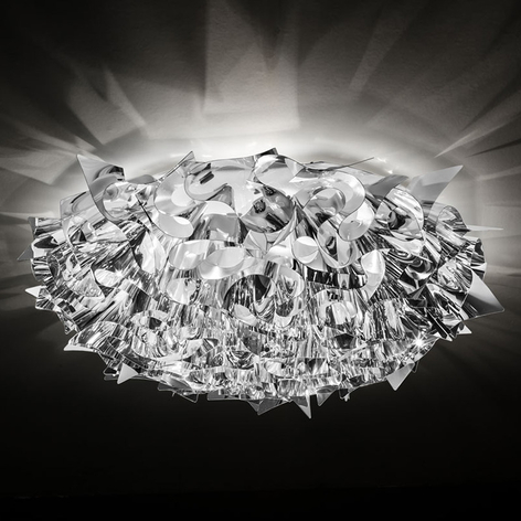 Slamp Veli Large design-taklampe, Ø 78 cm, sølv