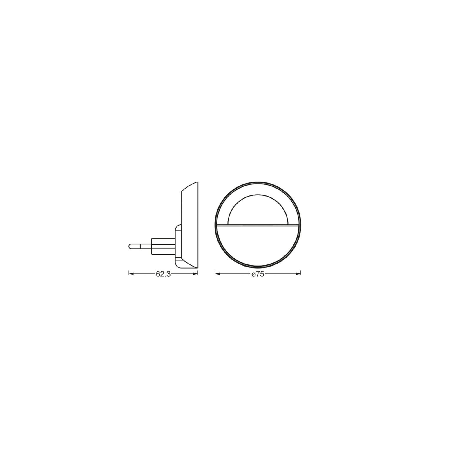 OSRAM LED-Steckdosennachtlicht LUNETTA SUNSET, weiß Touchdim