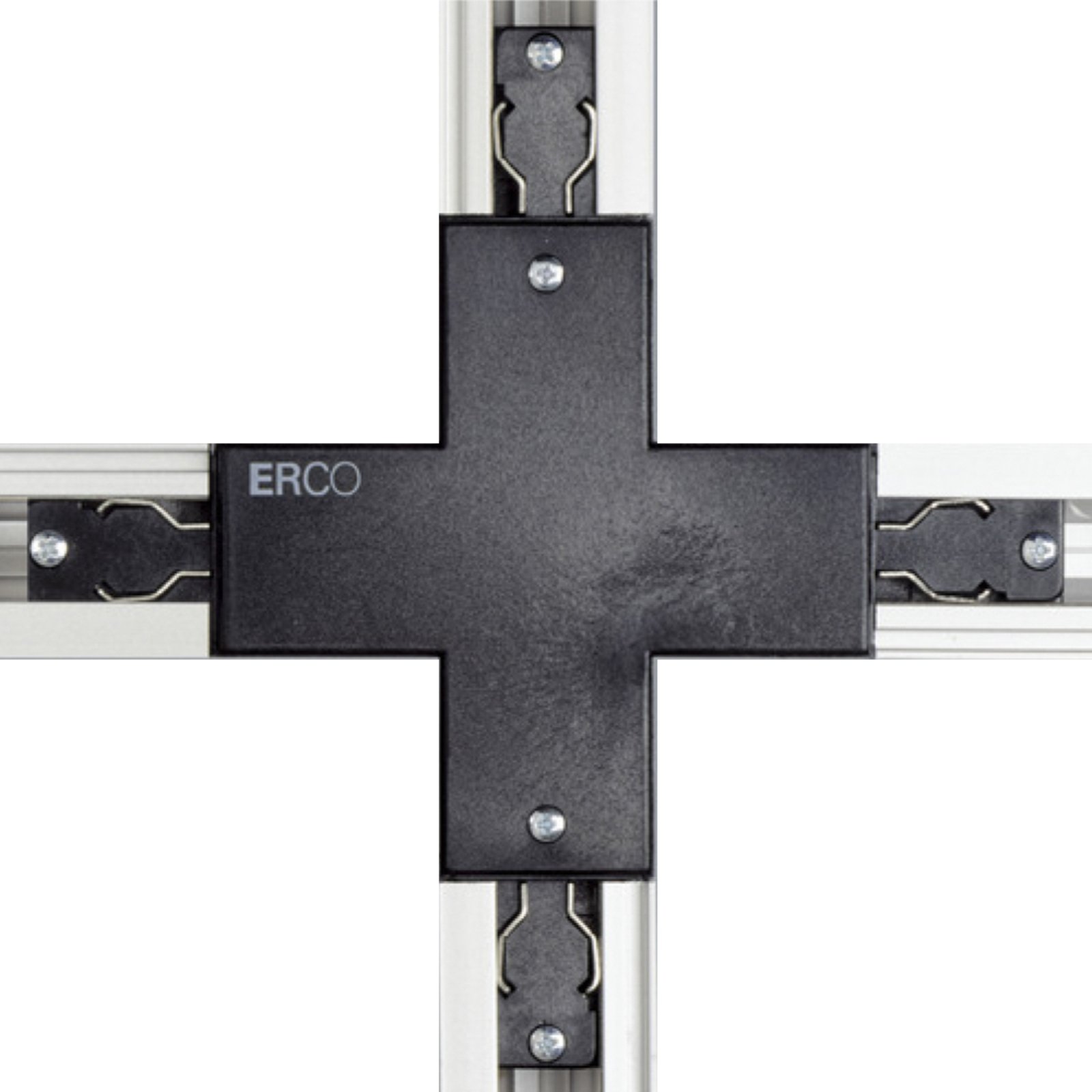 ERCO Kreuzverbinder für 3-Phasen-Schienen, schwarz