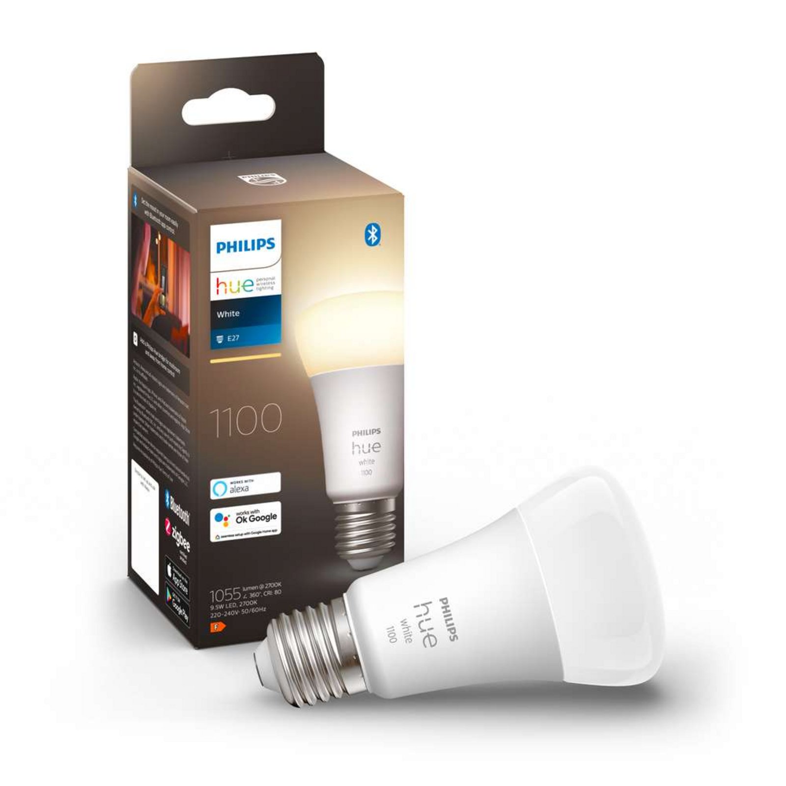 Philips Hue White 9,5W (1055lm) 2700K Bluetooth E27 Bec - Philips Hue